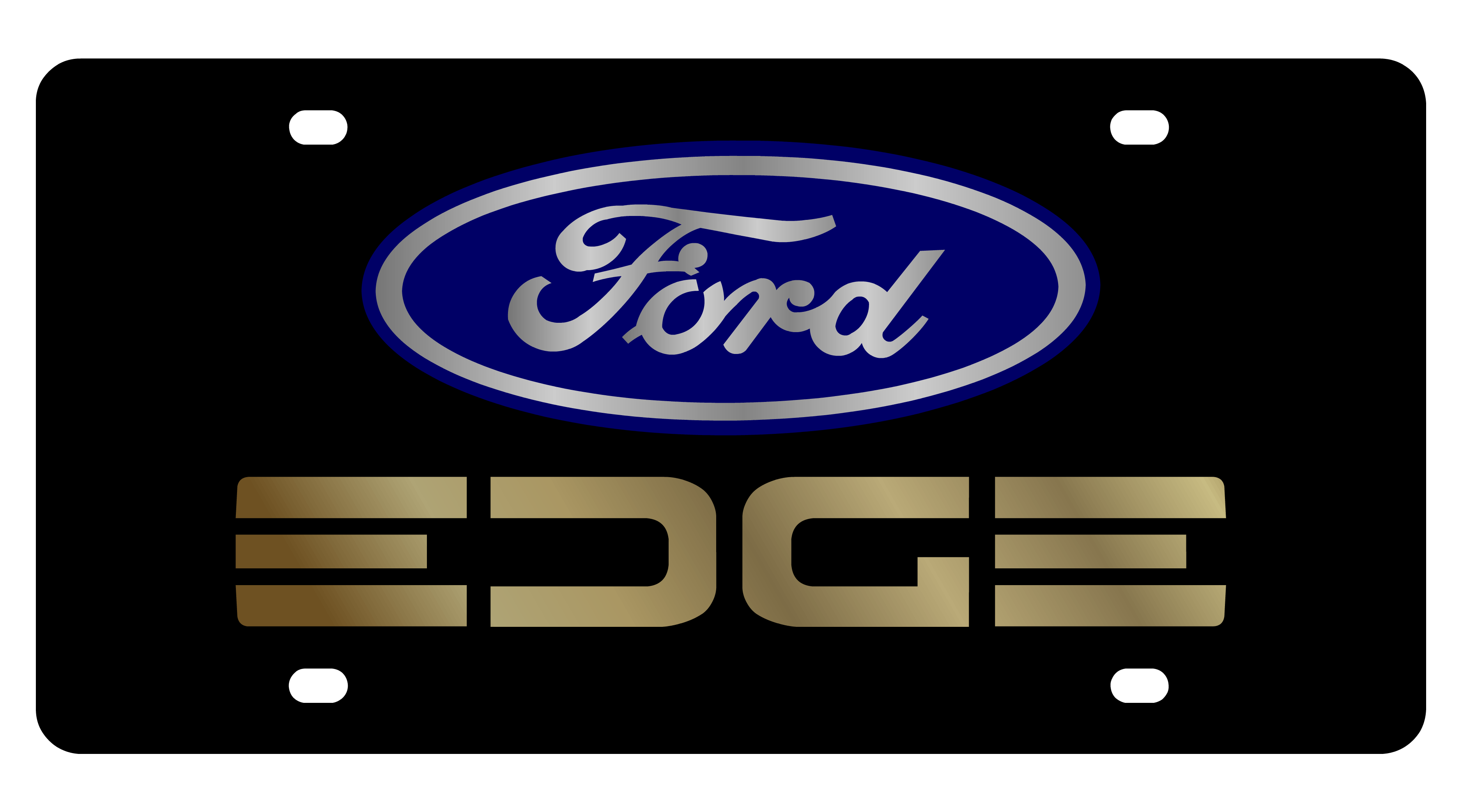 2010 Ford Edge Carbon Steel License Plate