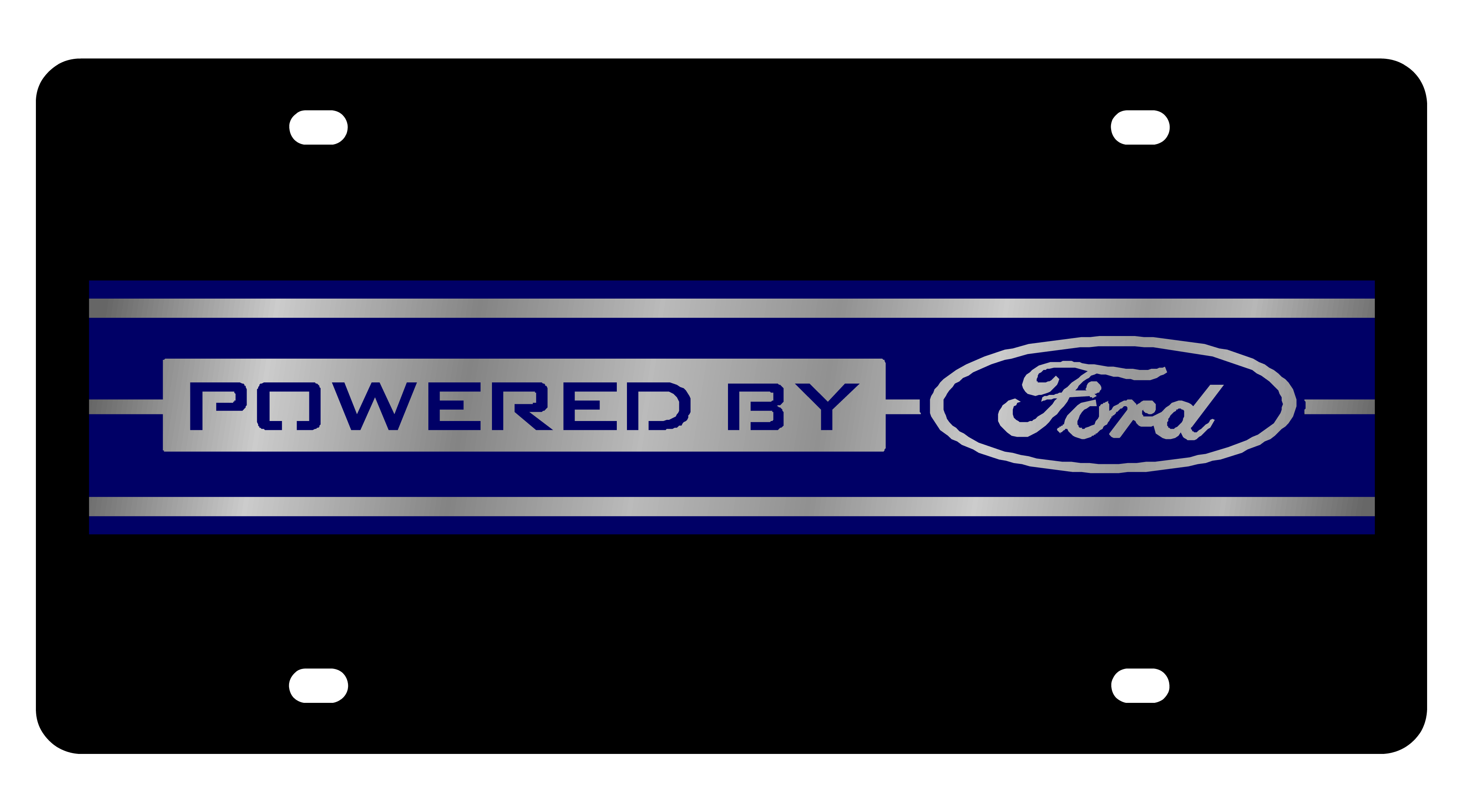 Powered By Ford Carbon Steel License Plate
