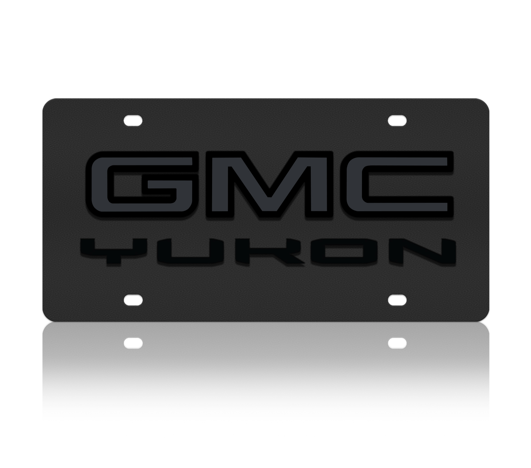 GMC Yukon Blacked Out Carbon Steel License Plate