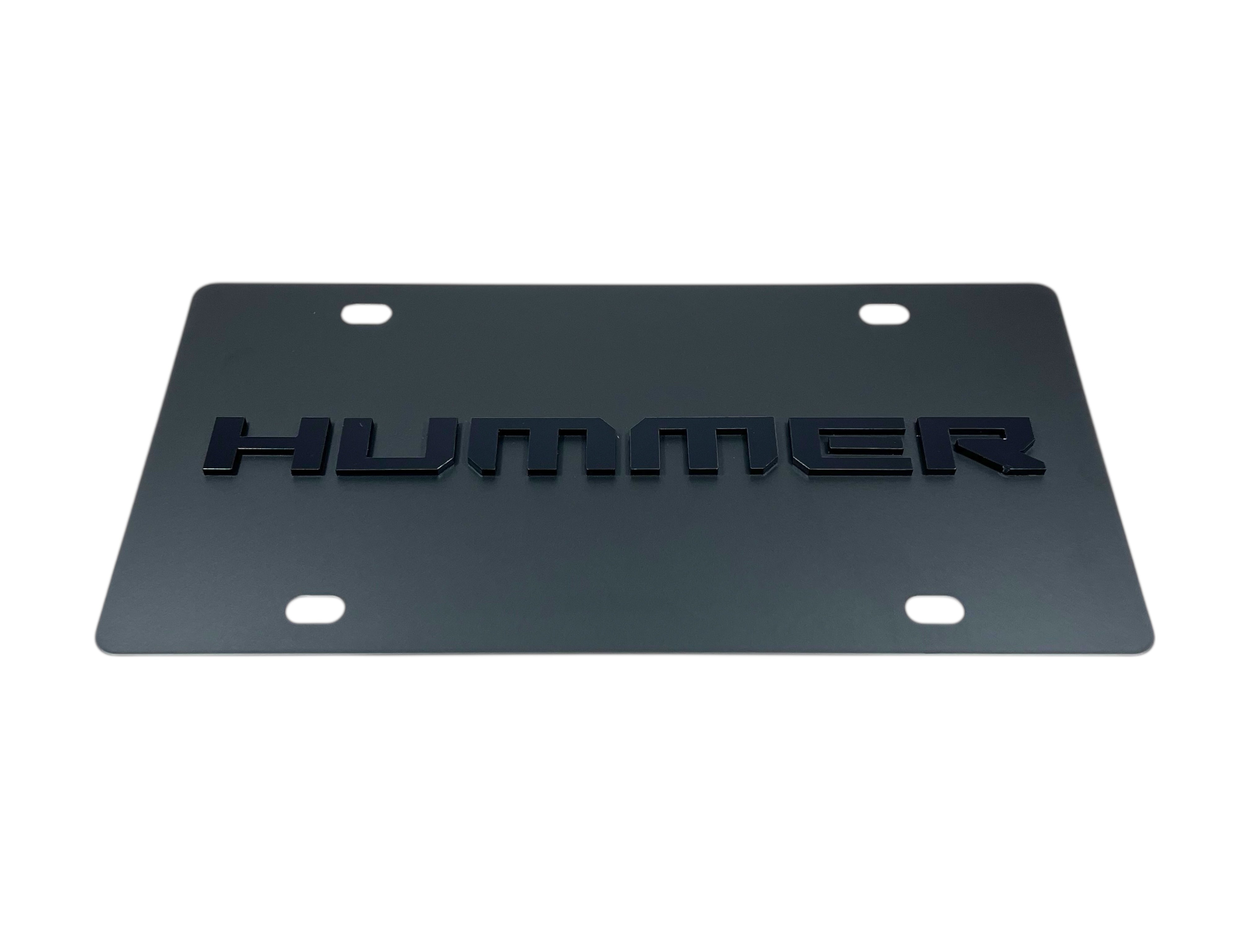 Hummer Blacked Out Carbon Steel License Plate