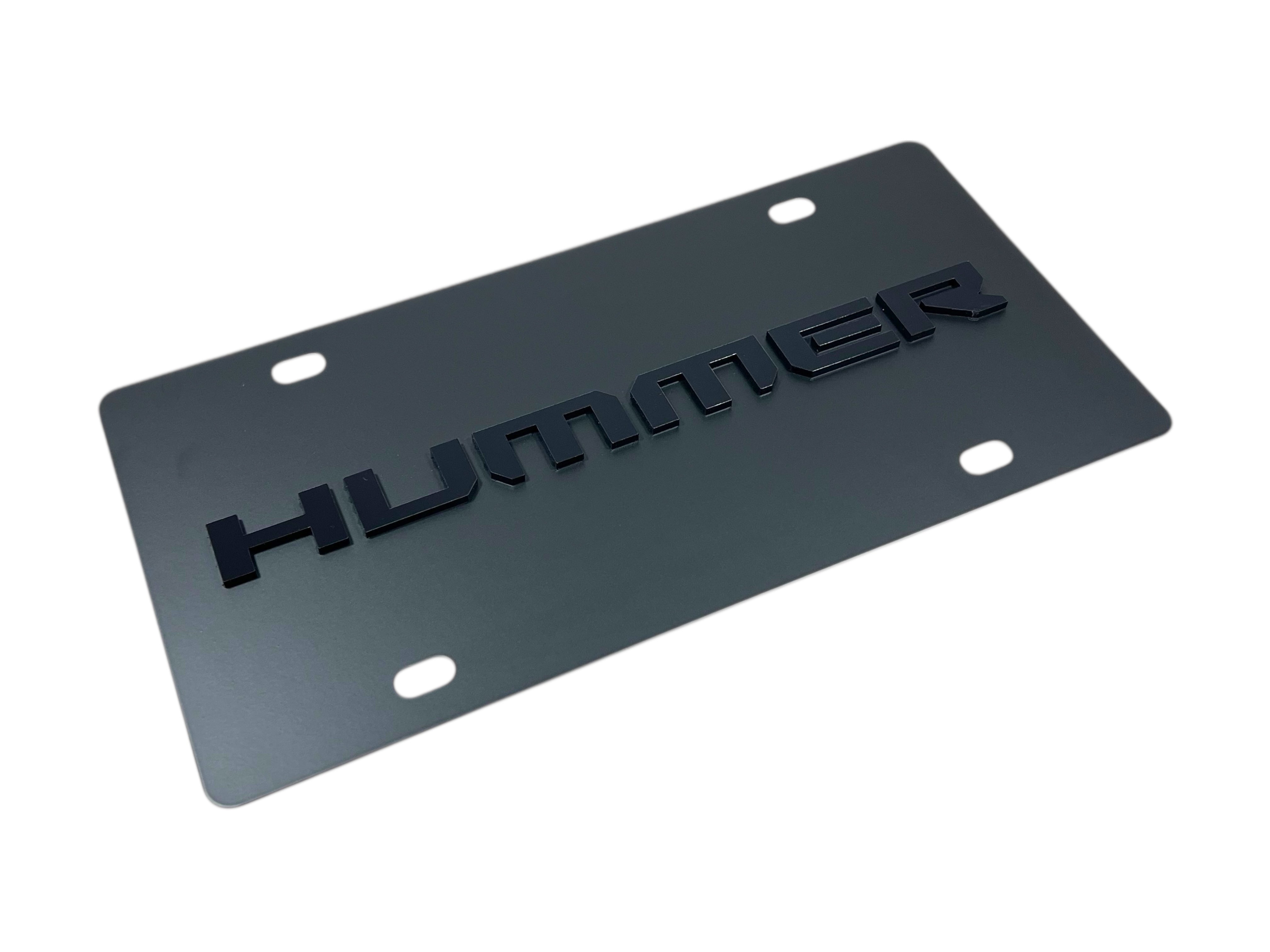 Hummer Blacked Out Carbon Steel License Plate
