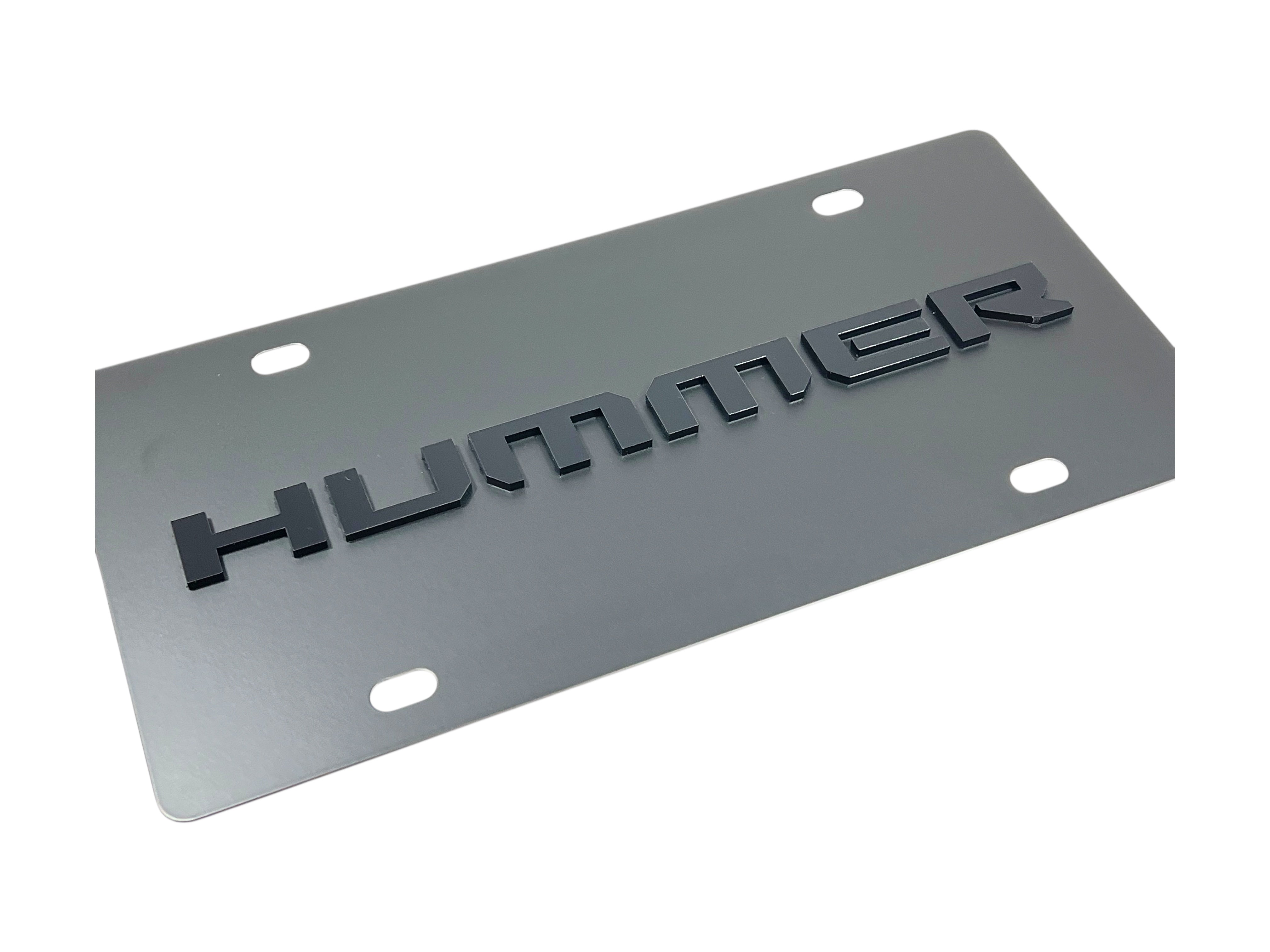 Hummer Blacked Out Carbon Steel License Plate