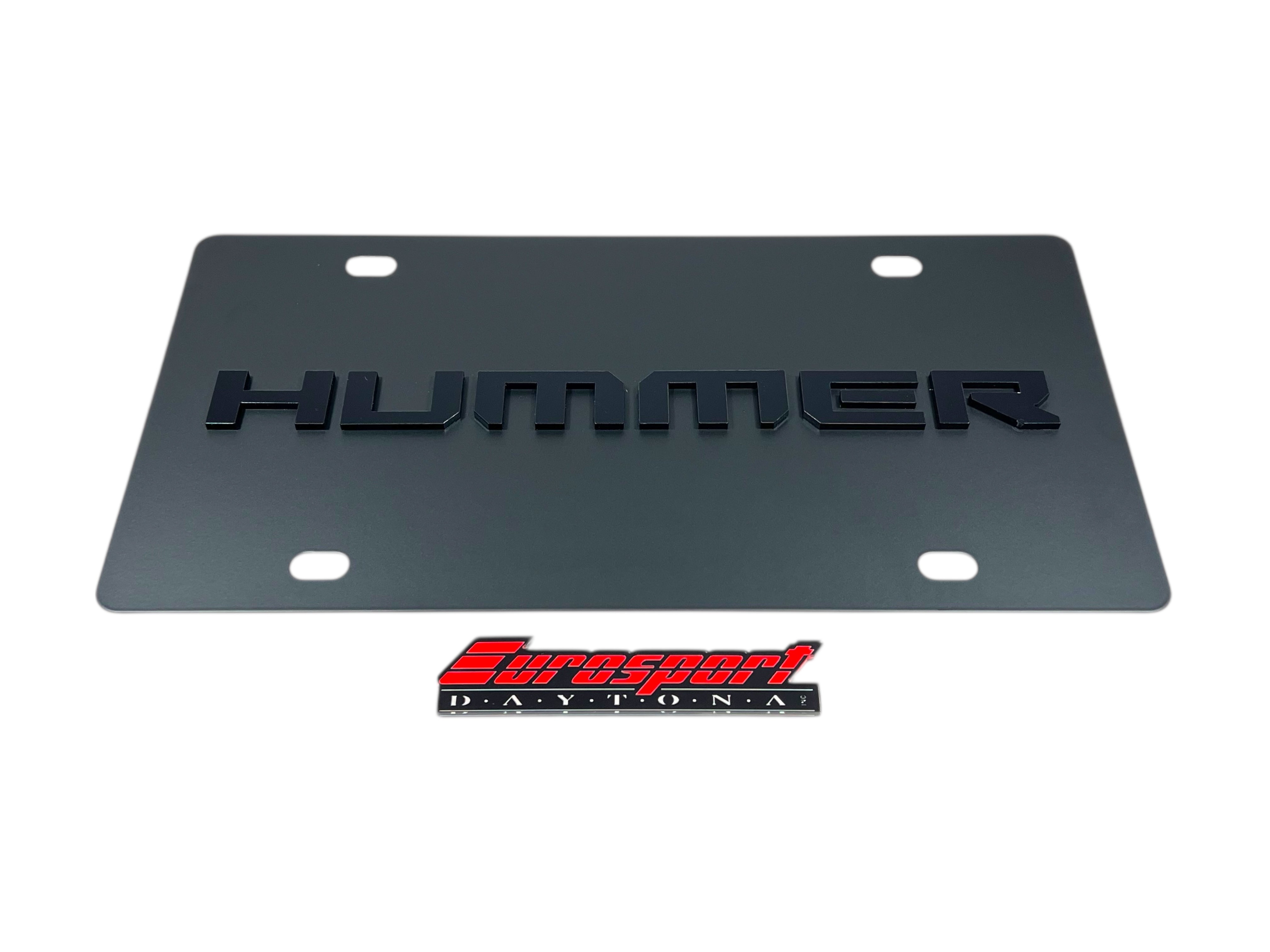 Hummer Blacked Out Carbon Steel License Plate