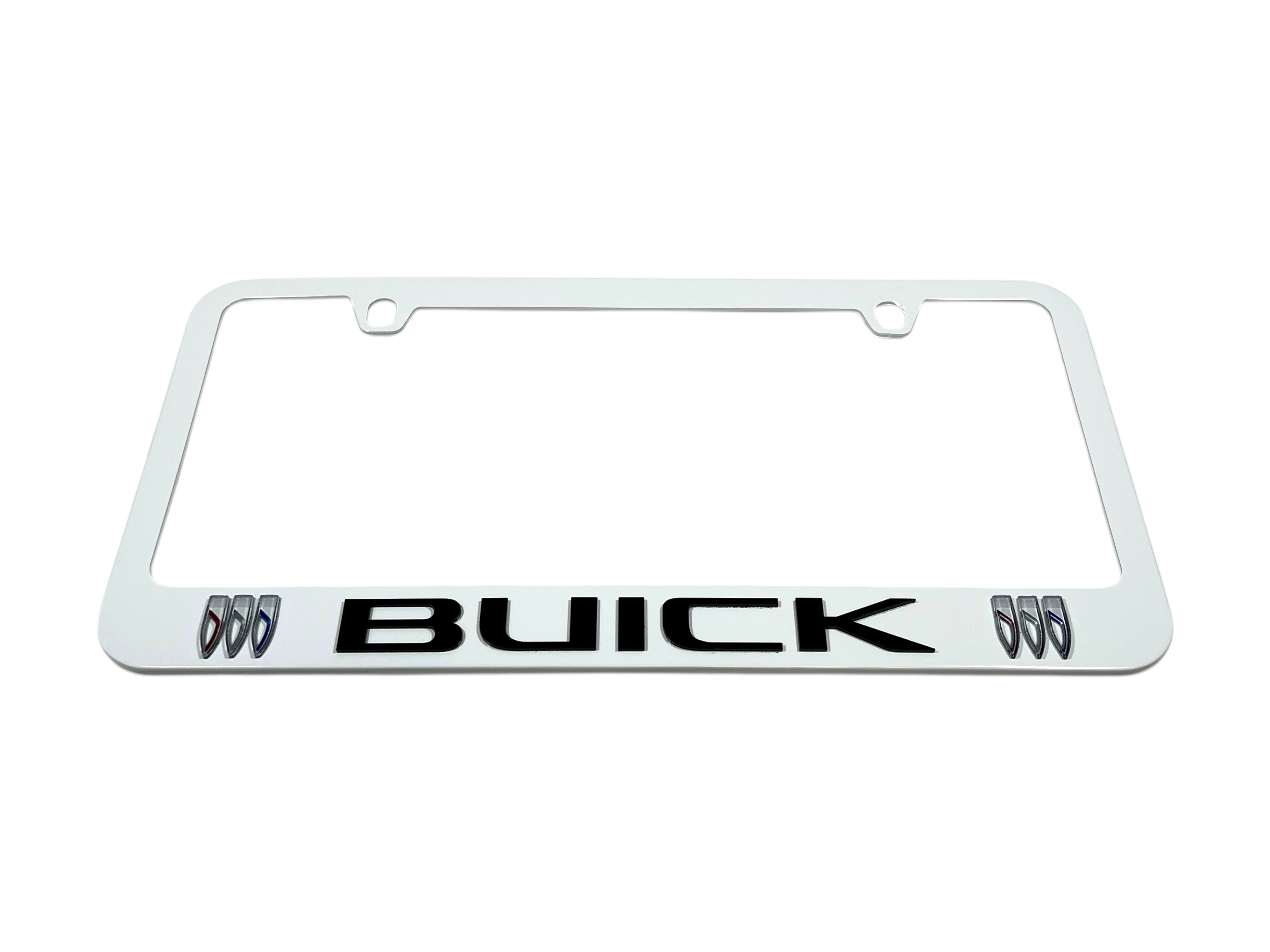 Buick White License Plate Frame