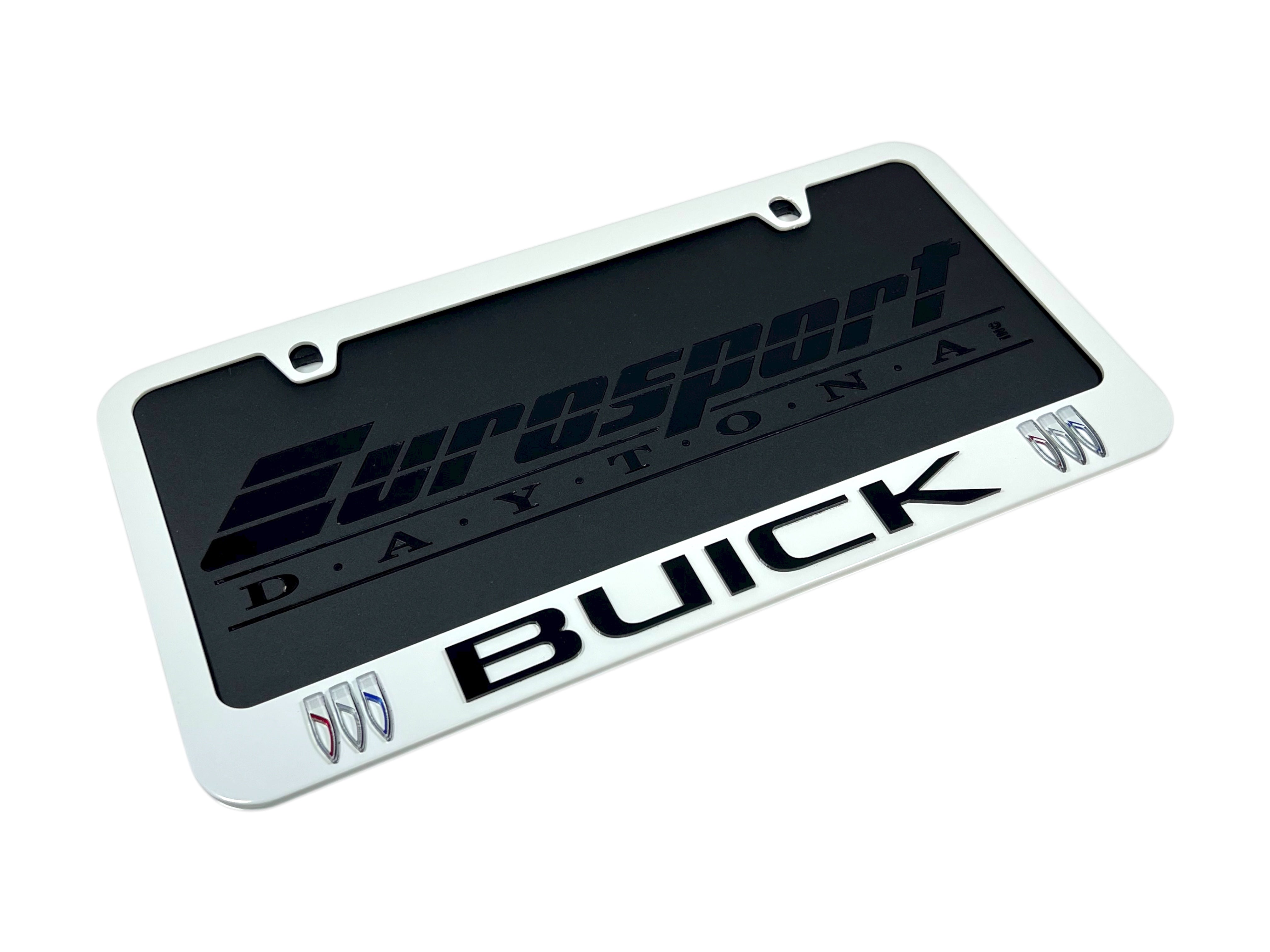 Buick White License Plate Frame