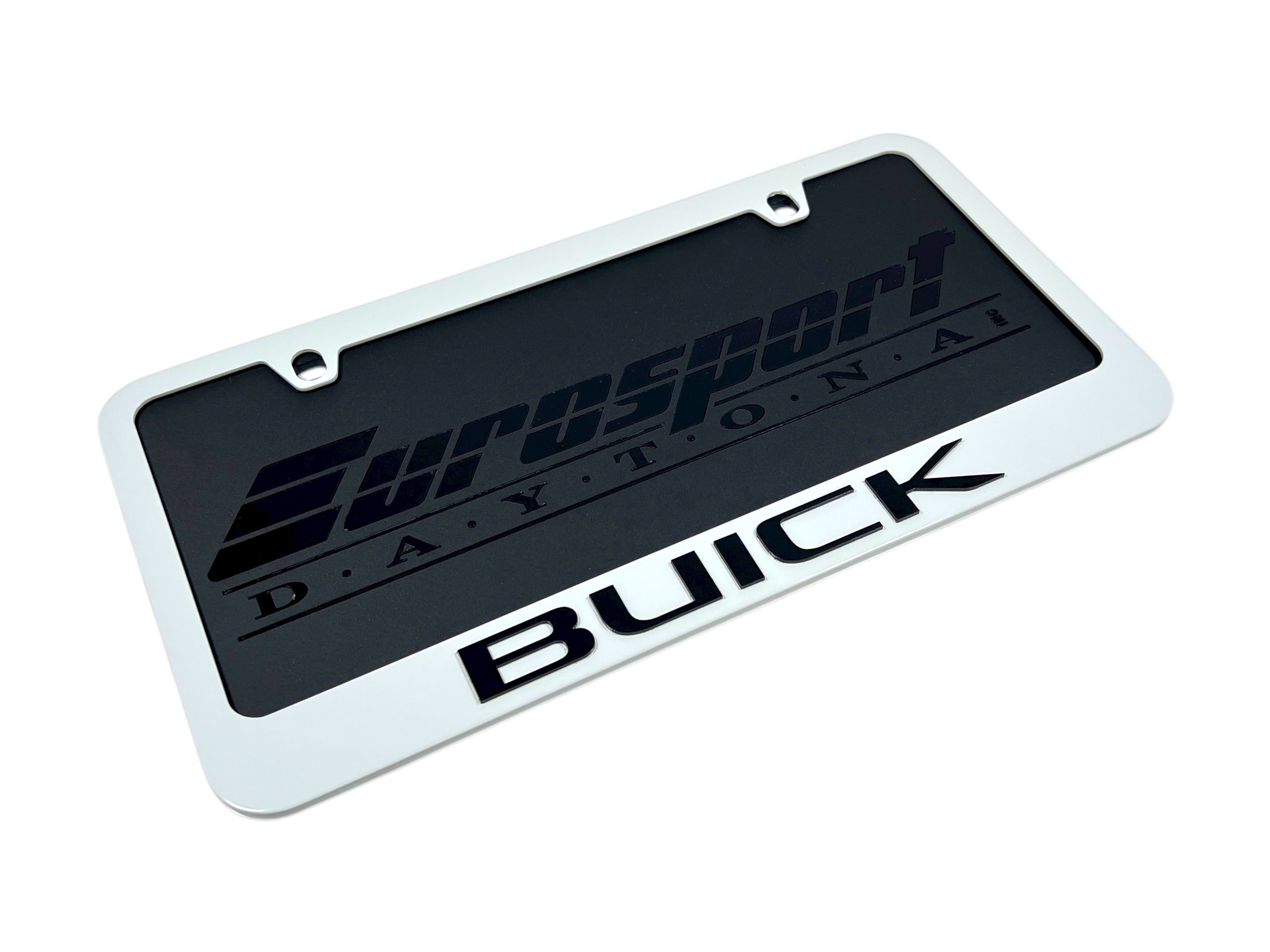 Buick White License Plate Frame