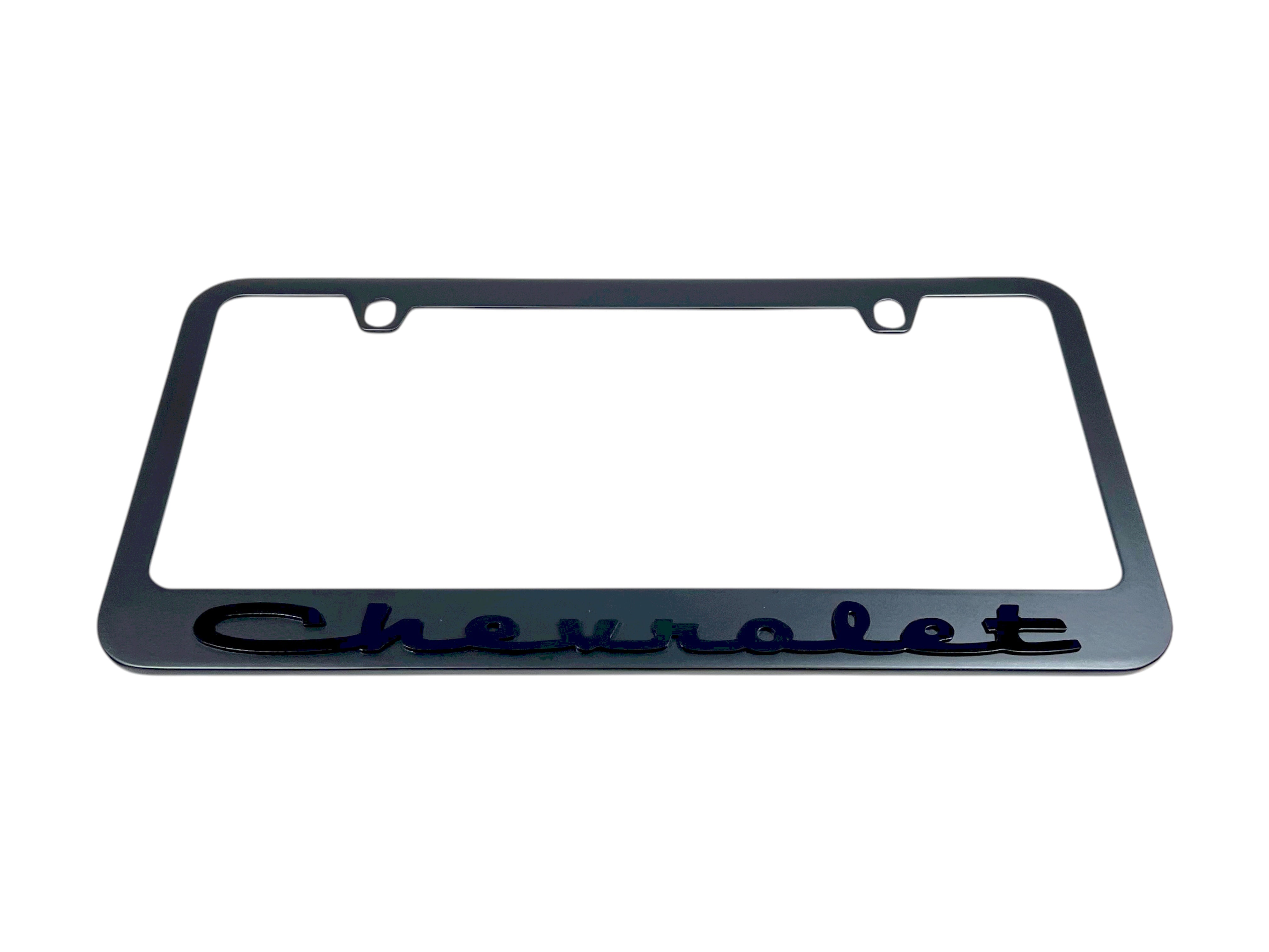 Classic Chevrolet Black License Plate Frame