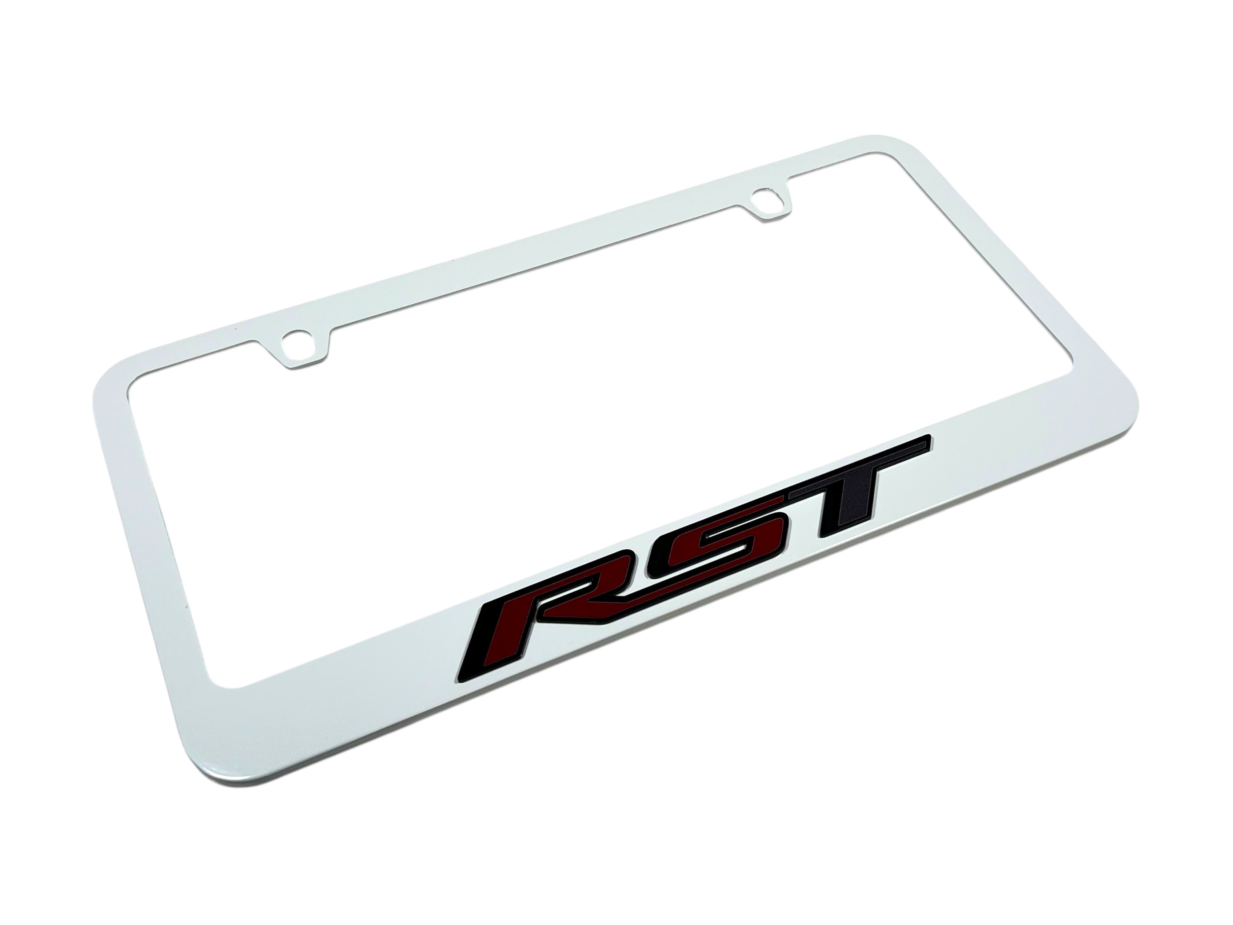 Chevrolet RST White License Plate Frame