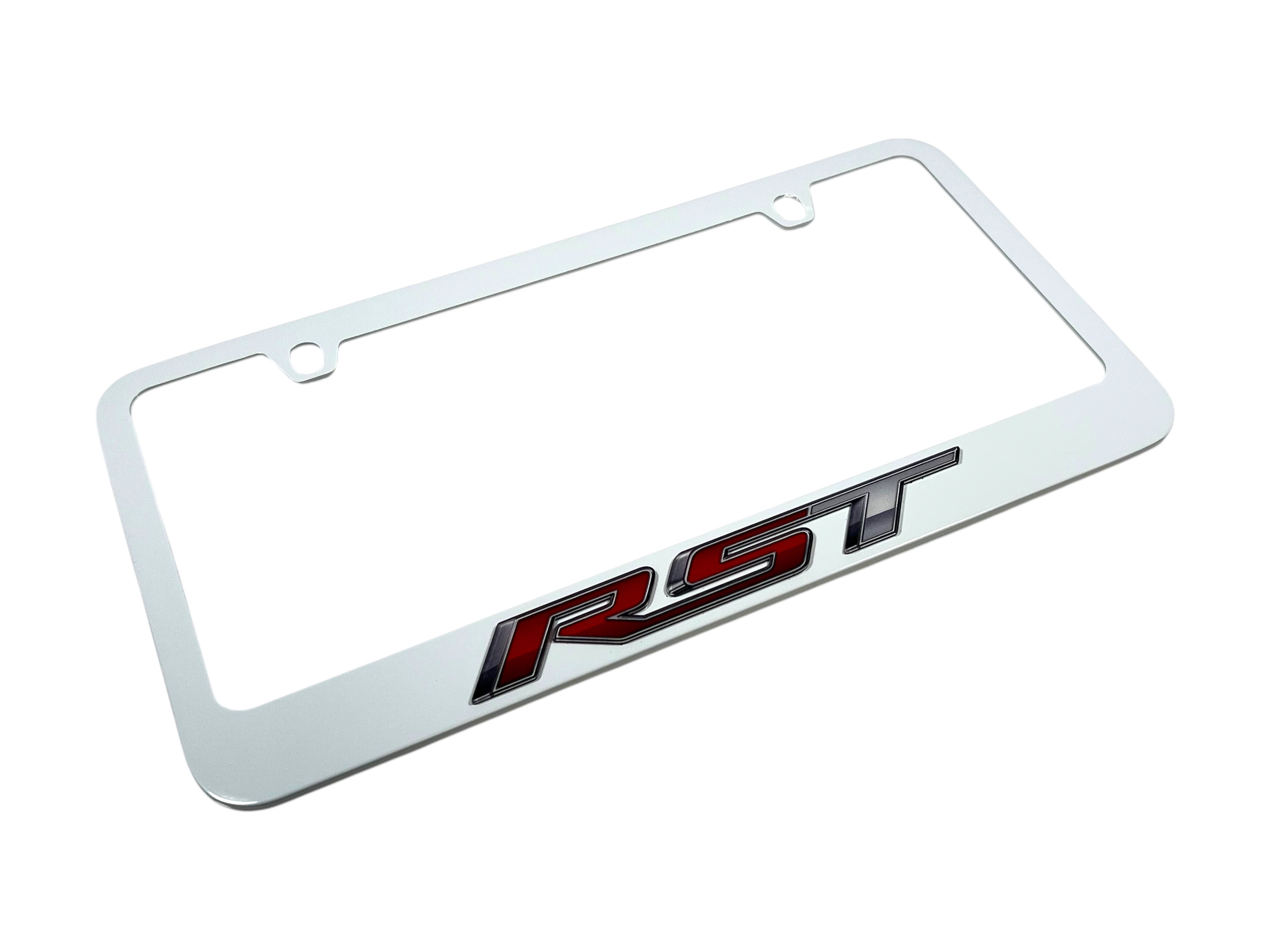 Chevrolet RST White License Plate Frame