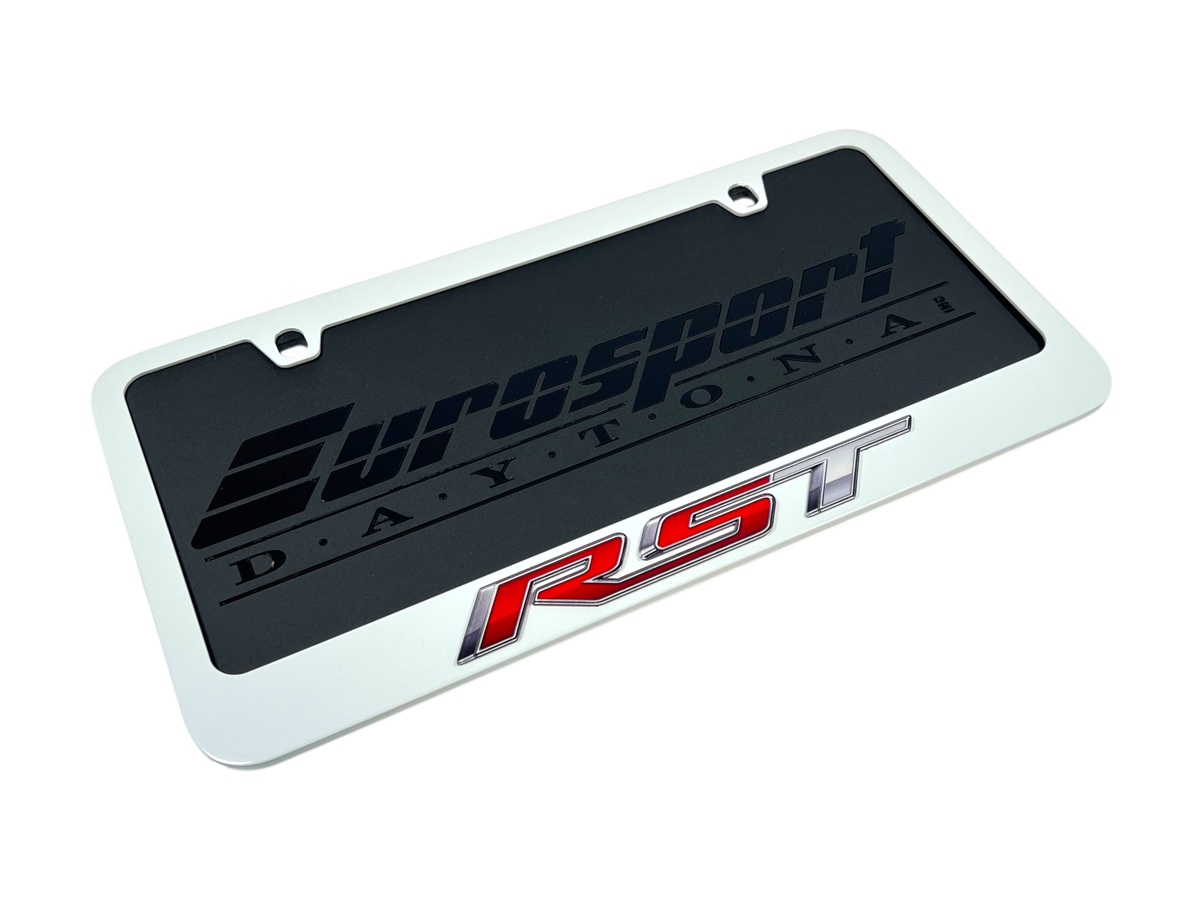 Chevrolet RST White License Plate Frame