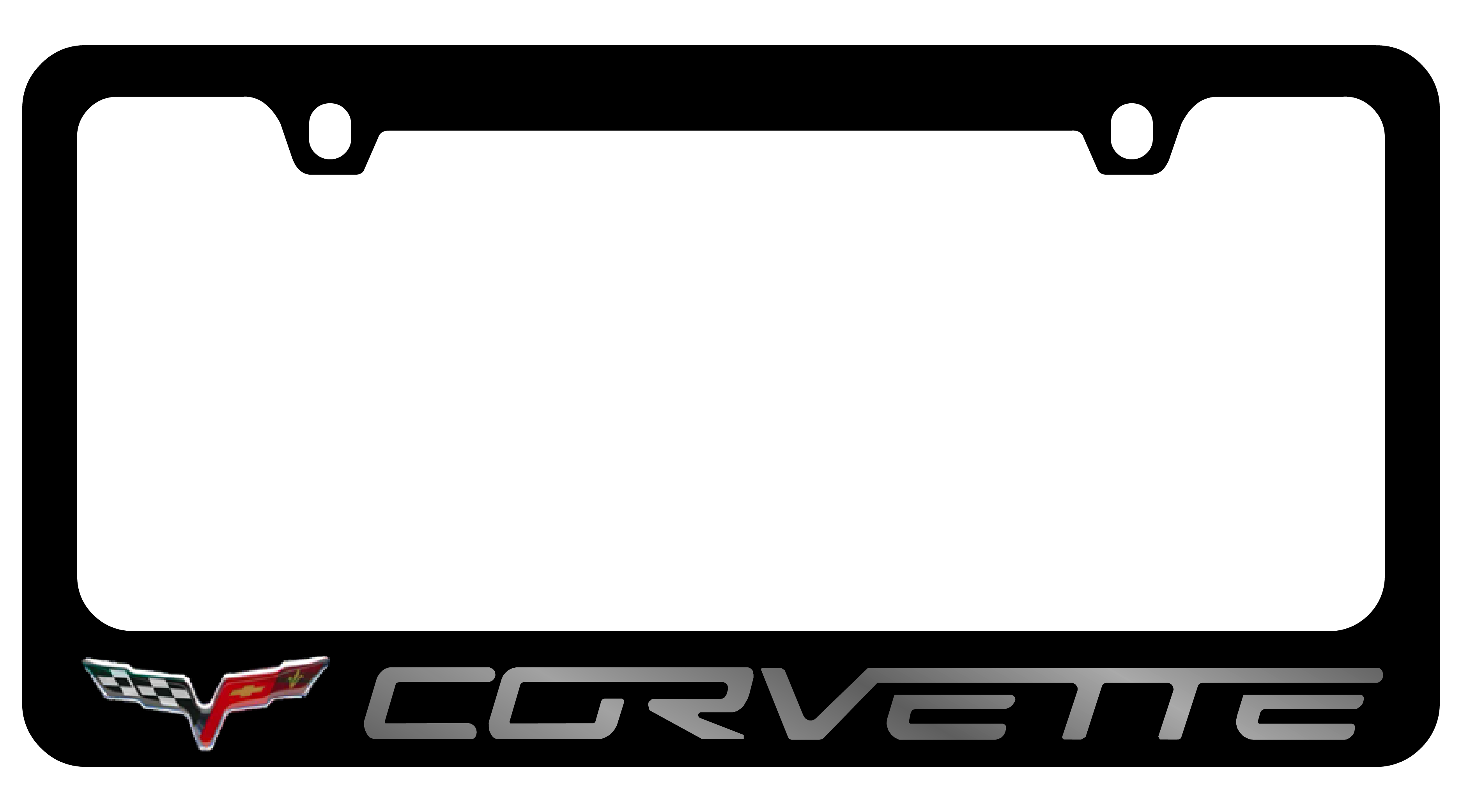 Chevrolet Corvette C6 Black License Plate Frame