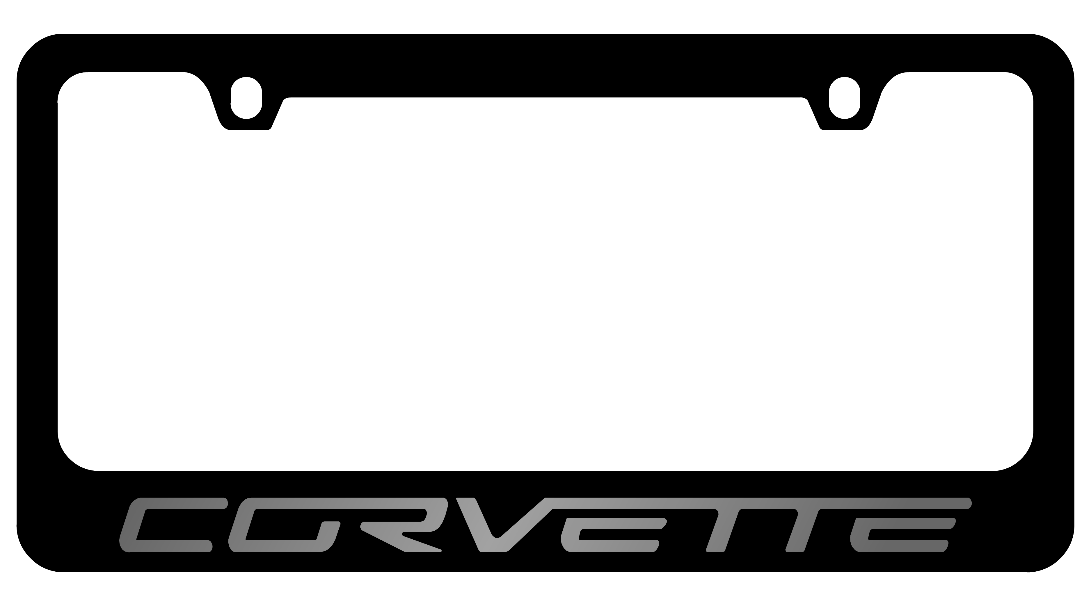 Chevrolet Corvette C6 Black License Plate Frame