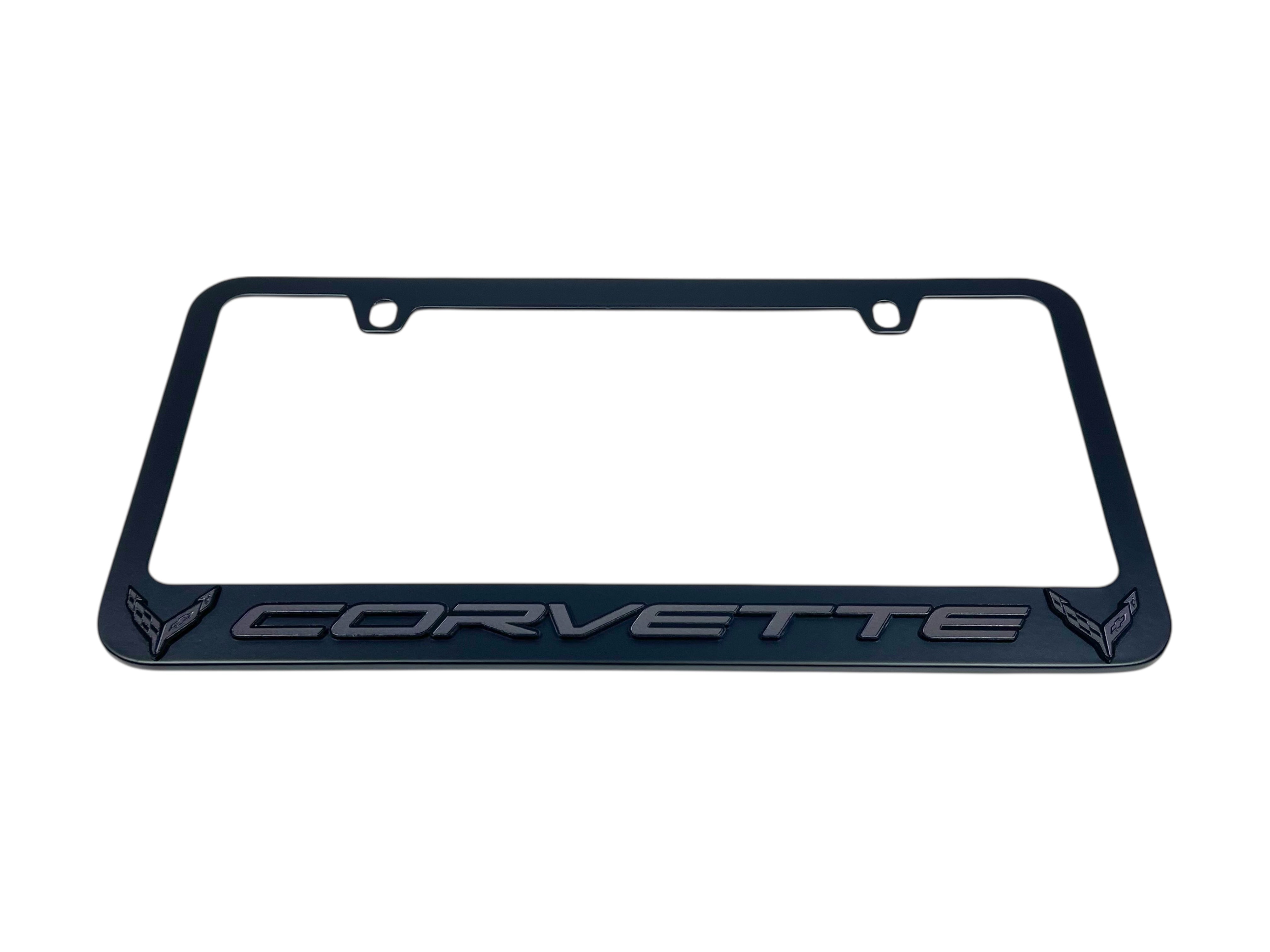 Chevrolet Corvette C8 Black License Plate Frame