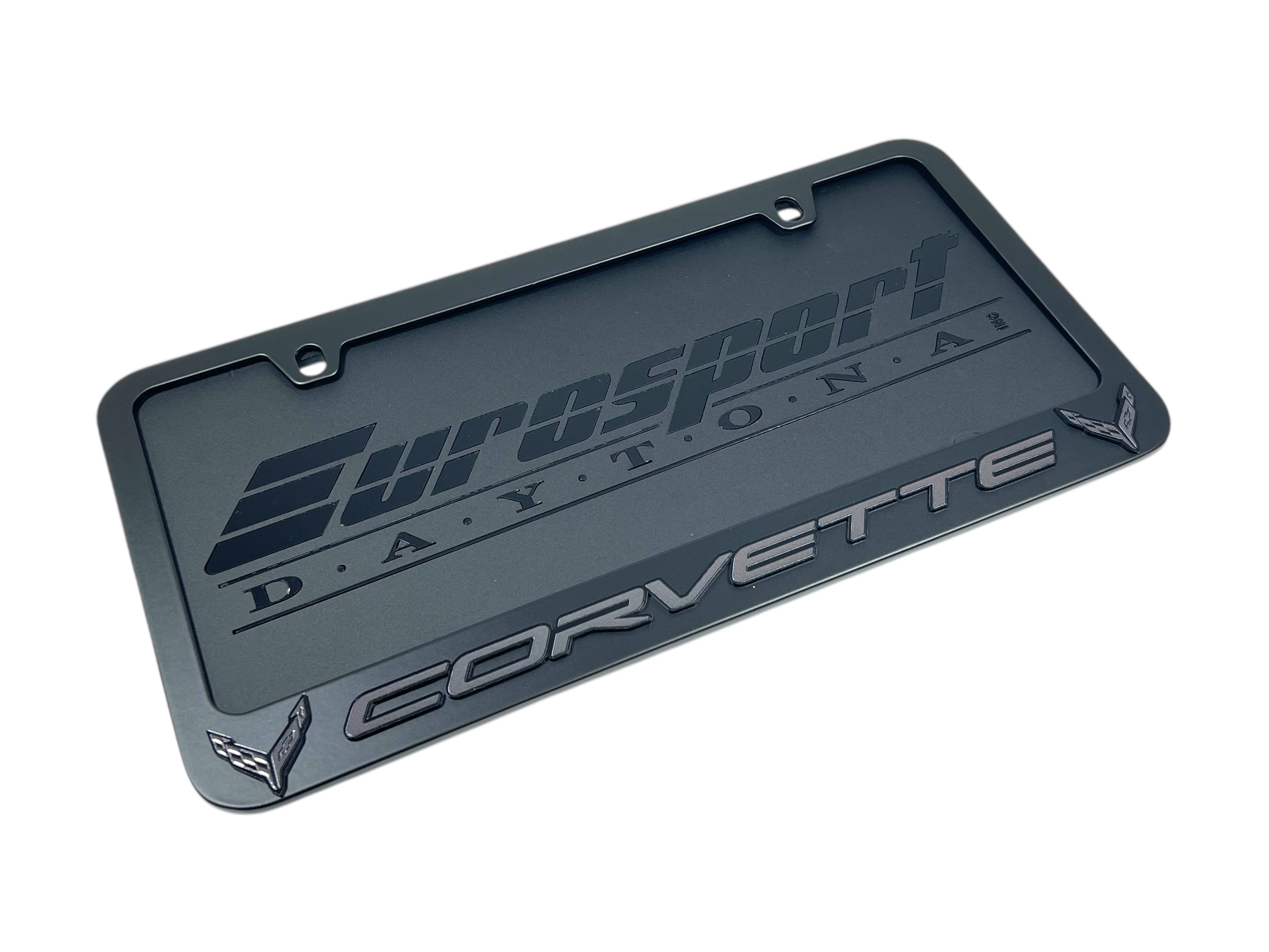 Chevrolet Corvette C8 Black License Plate Frame