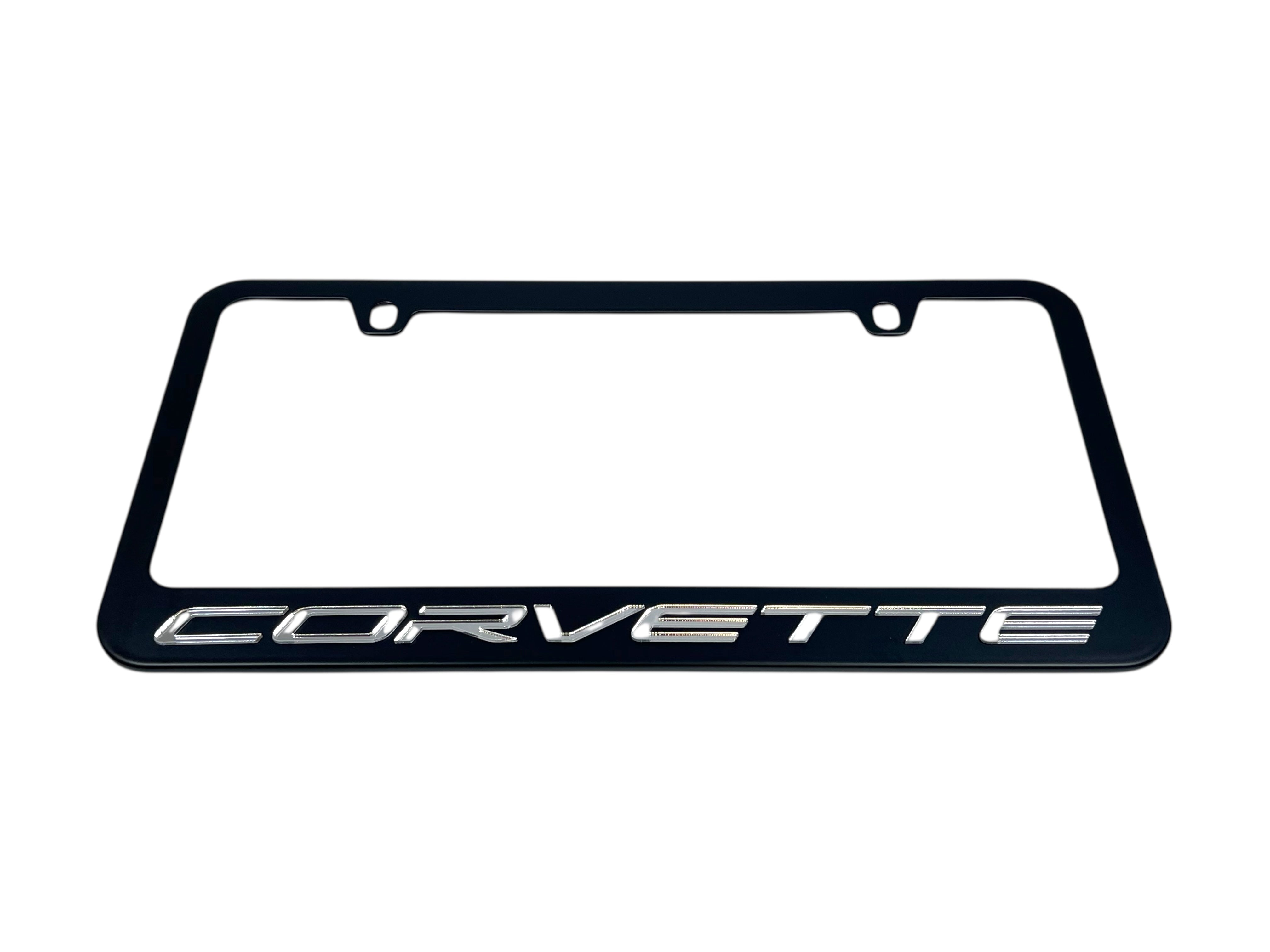 Chevrolet Corvette C8 Black License Plate Frame