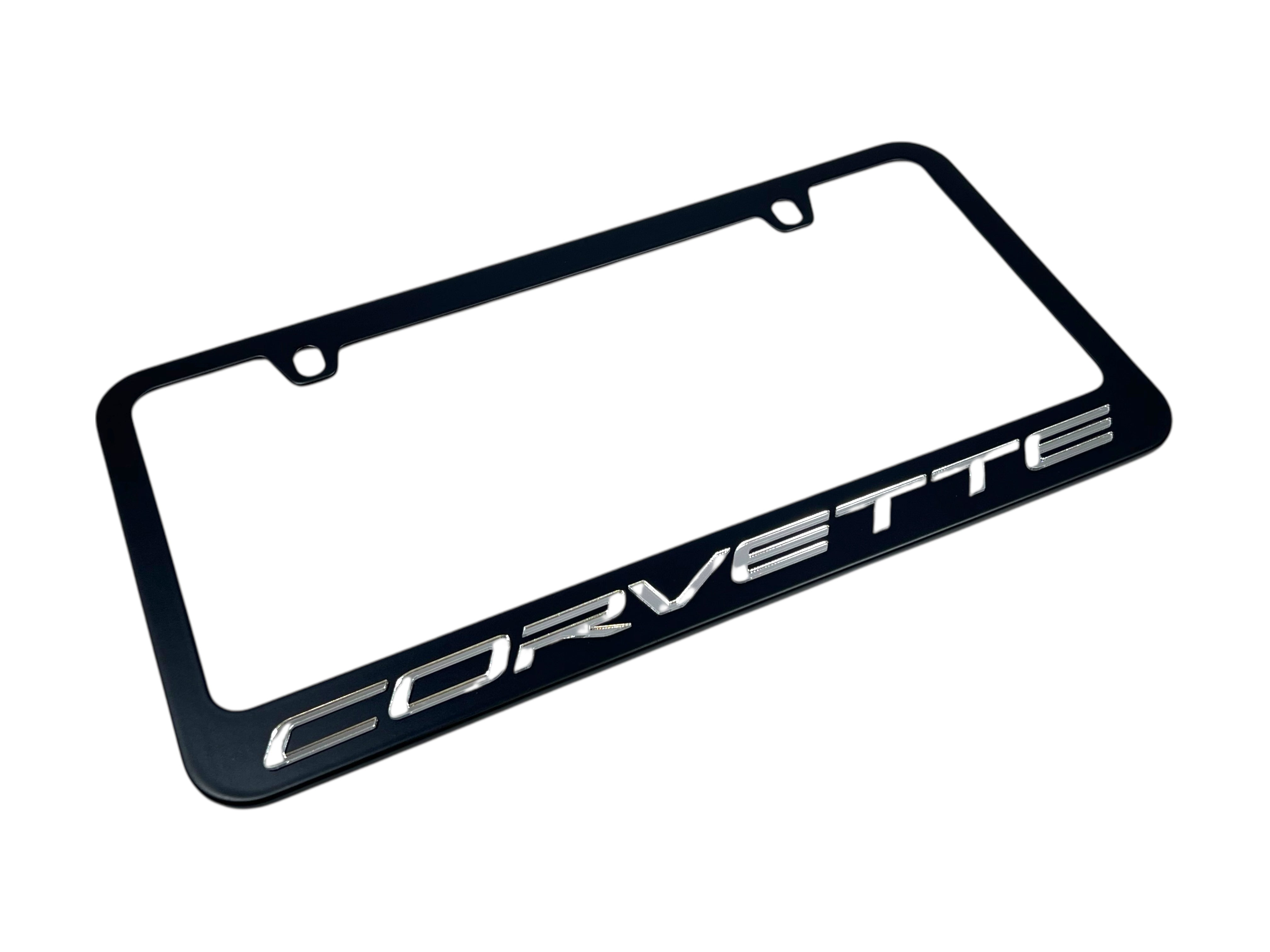 Chevrolet Corvette C8 Black License Plate Frame