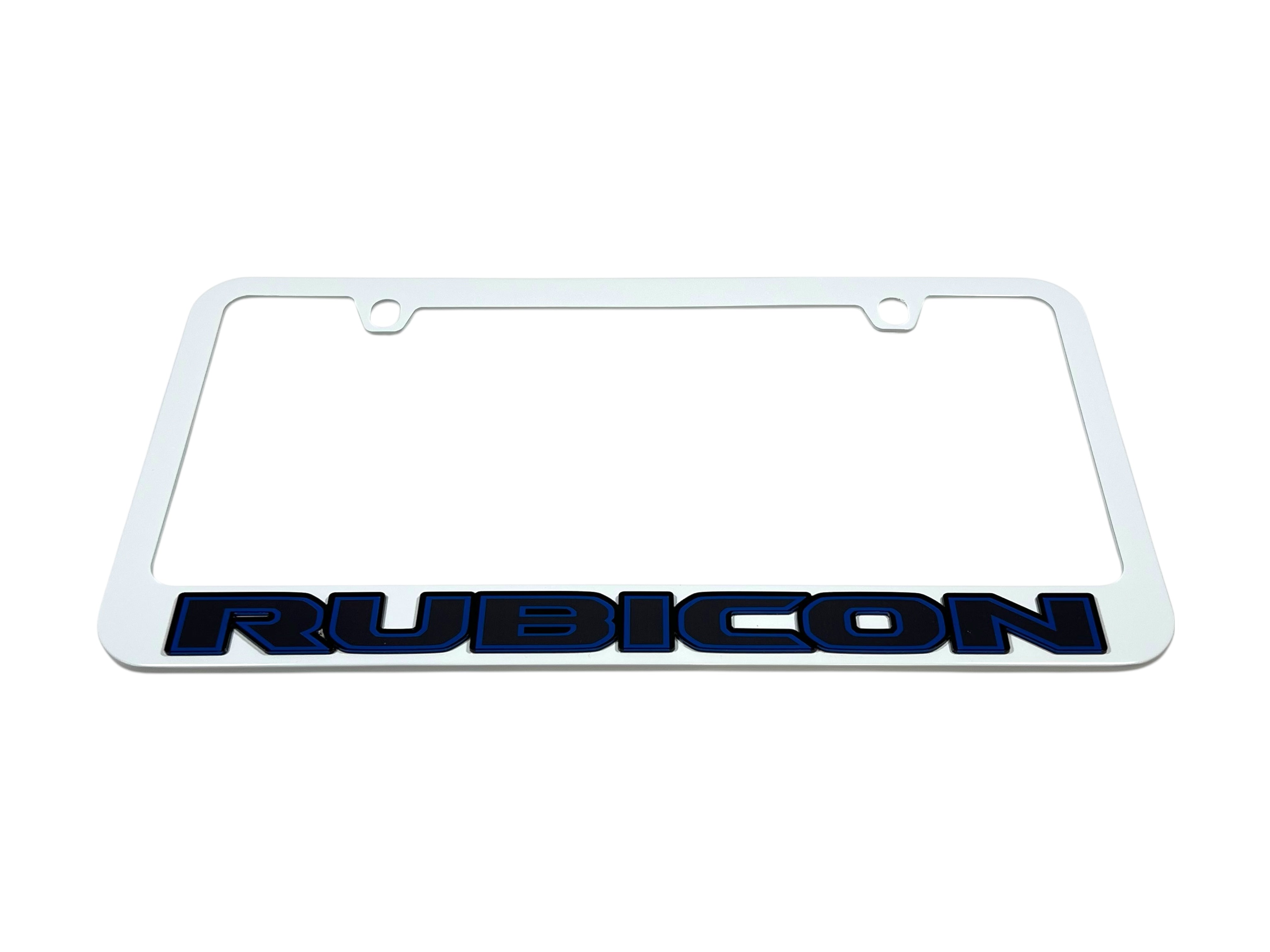 Jeep Rubicon White License Plate Frame