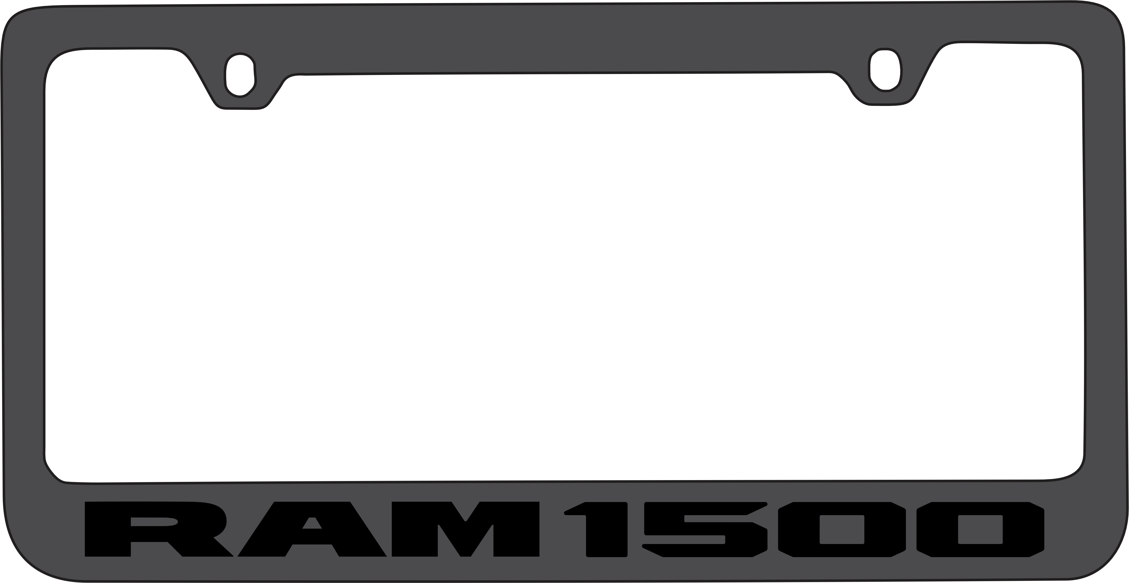 Ram 1500 Black License Plate Frame