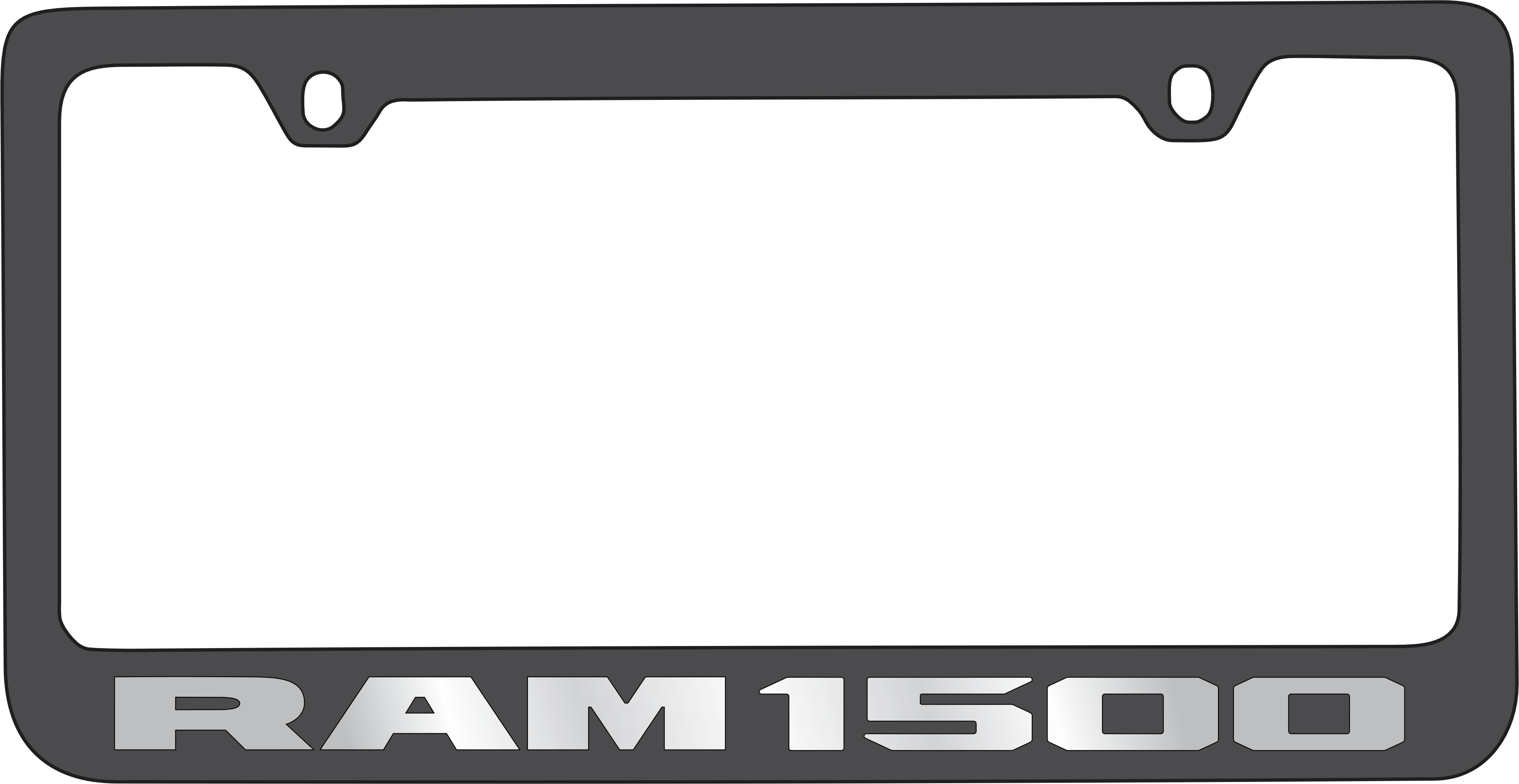 Ram 1500 Black License Plate Frame