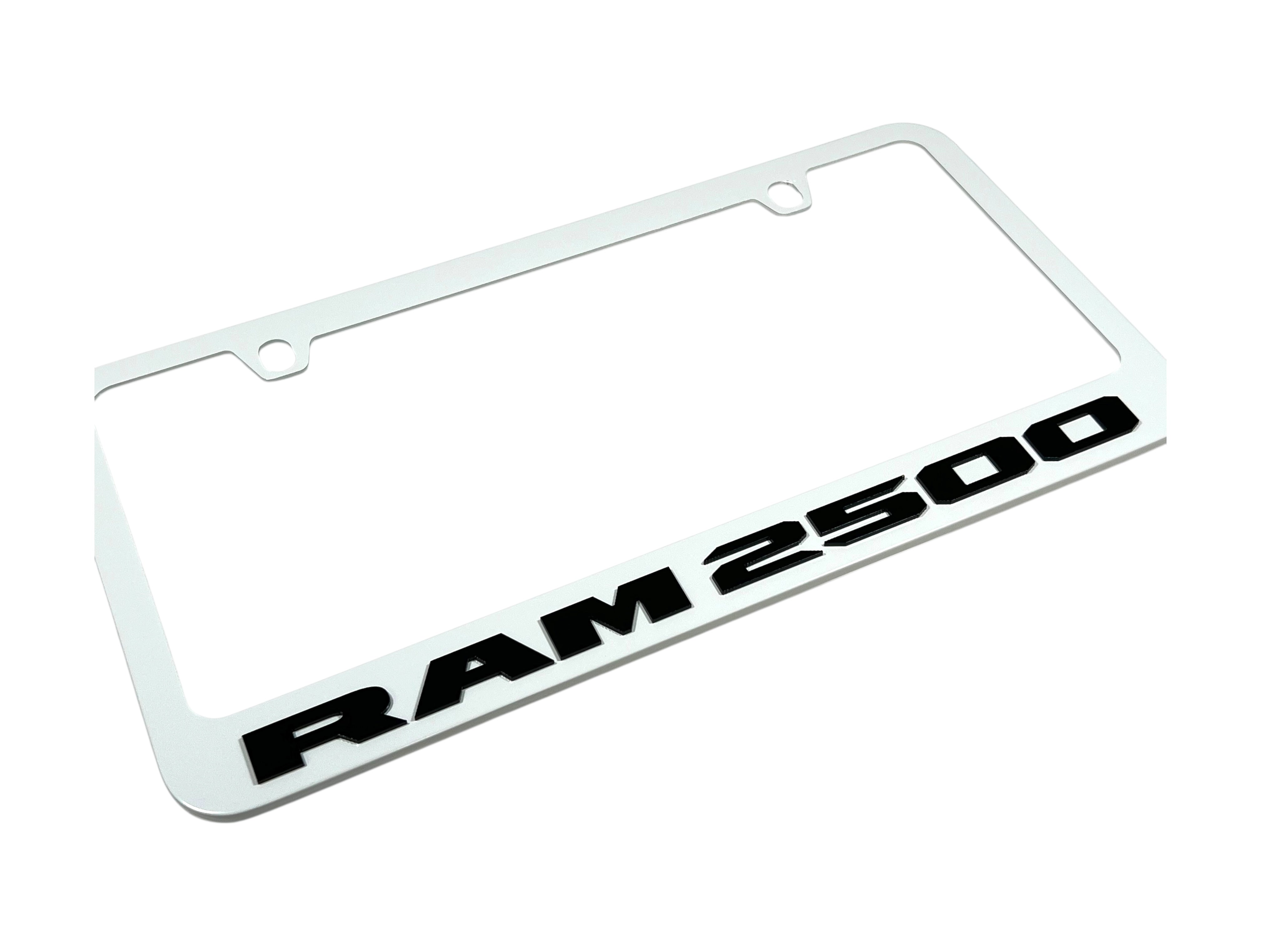 Ram 2500 White License Plate Frame