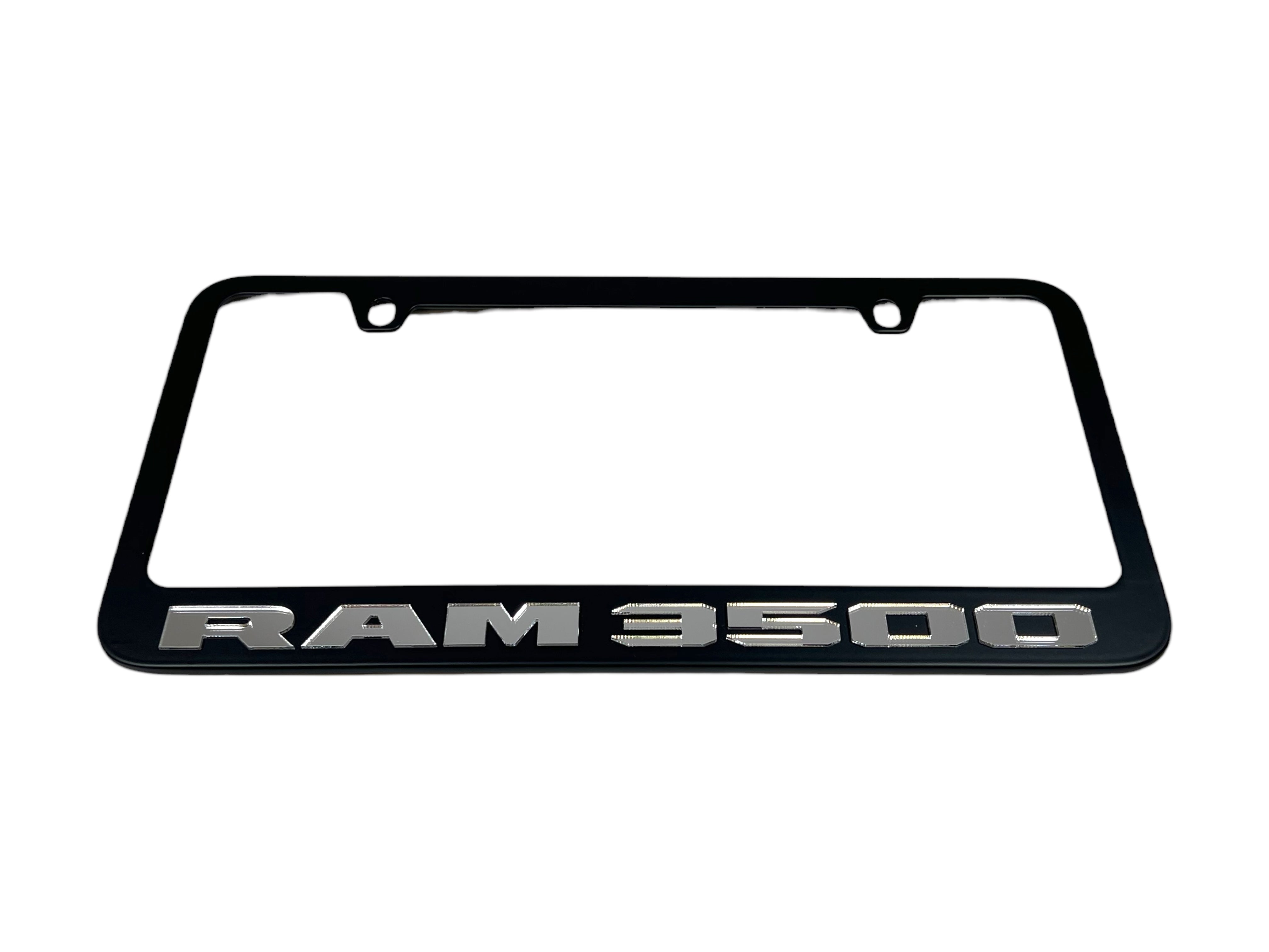 Ram 3500 Black License Plate Frame