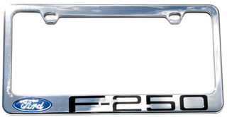 Ford F-250 Chrome License Plate Frame