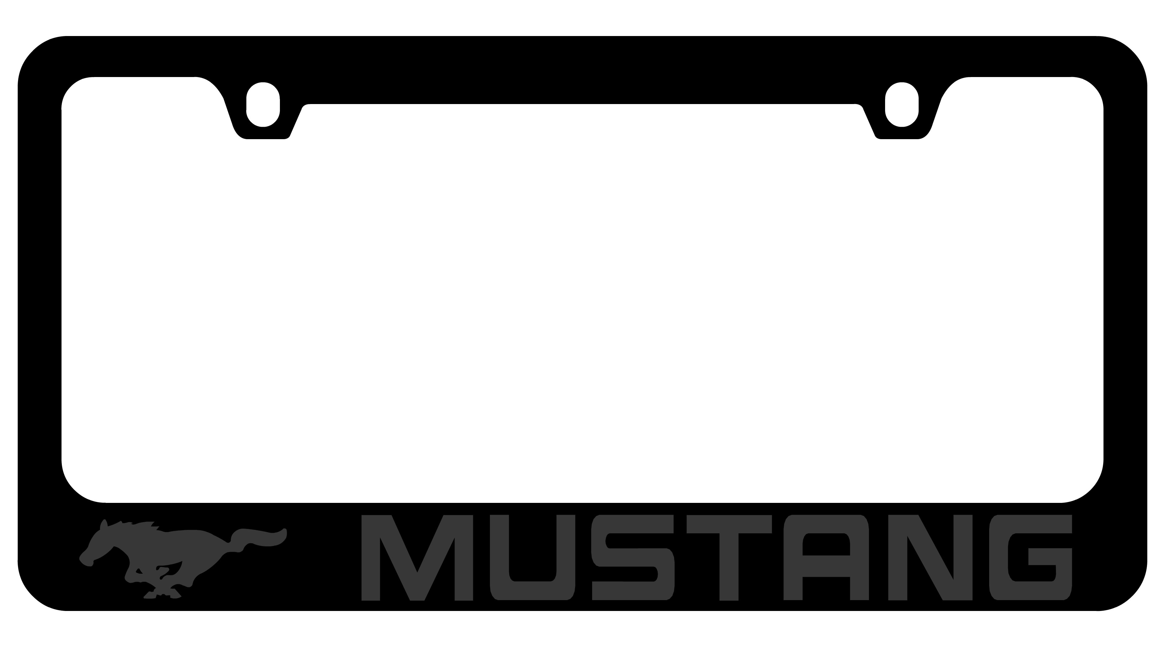 Ford Mustang Black License Plate Frame