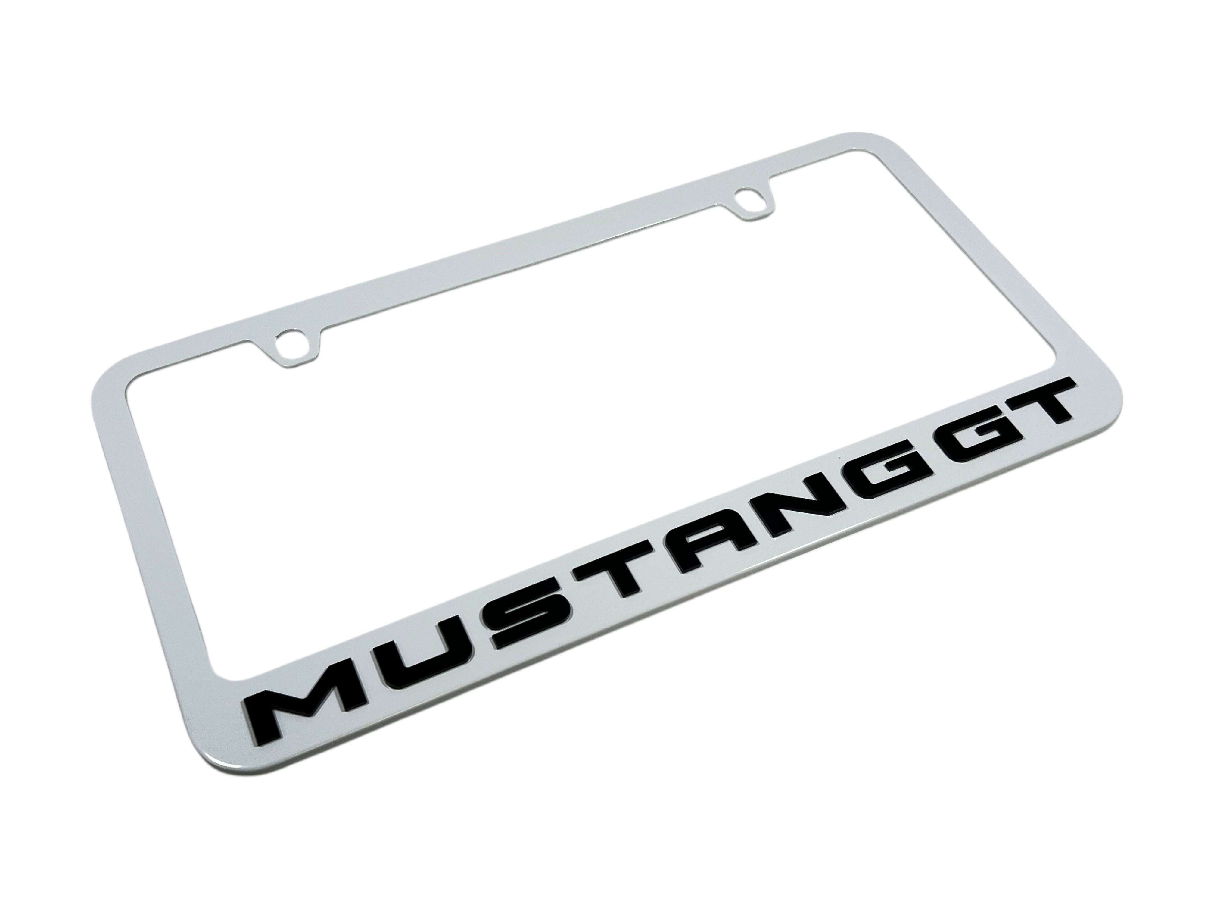 Ford Mustang GT White License Plate Frame