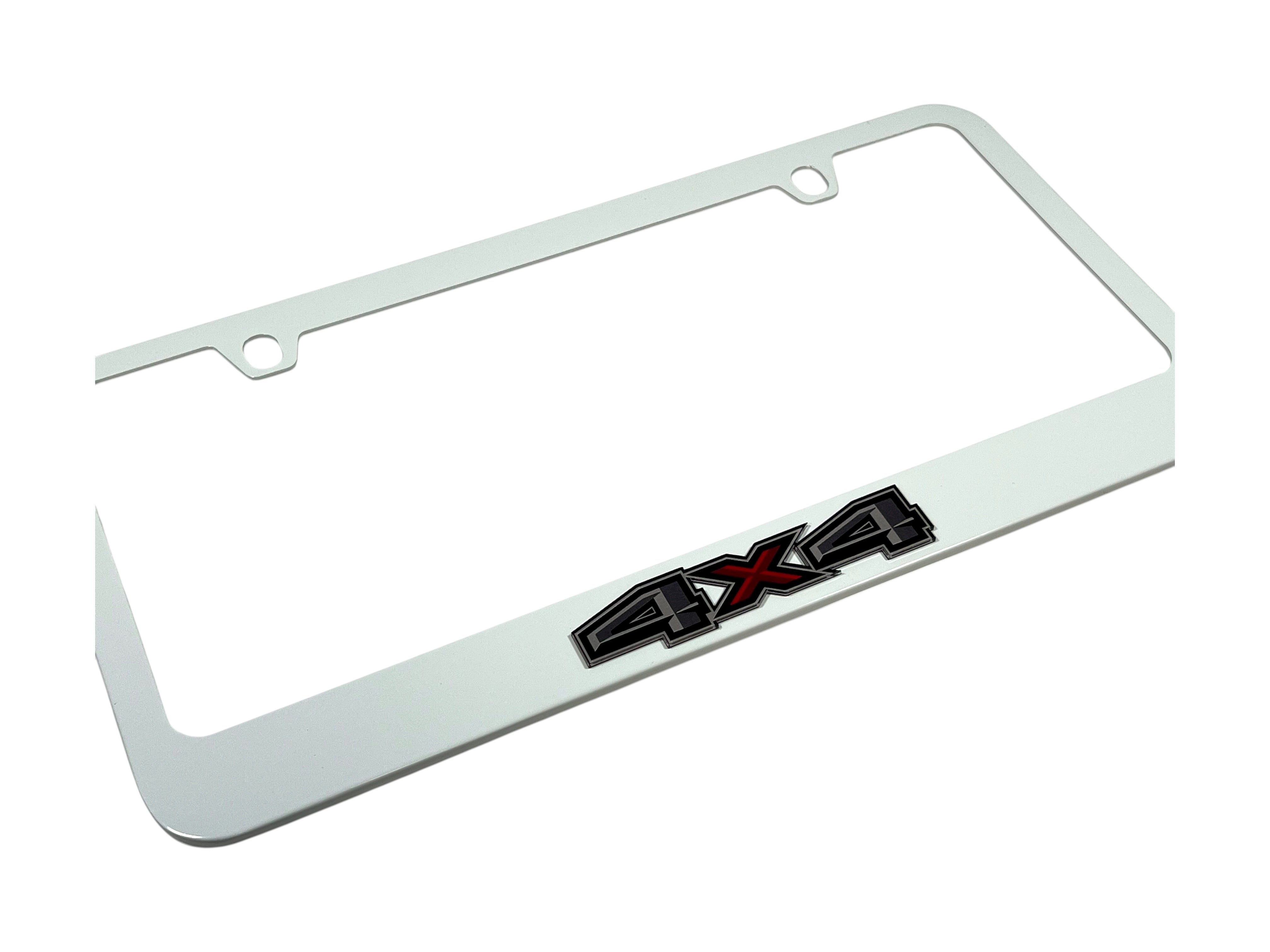 Ford 4X4 White License Plate Frame