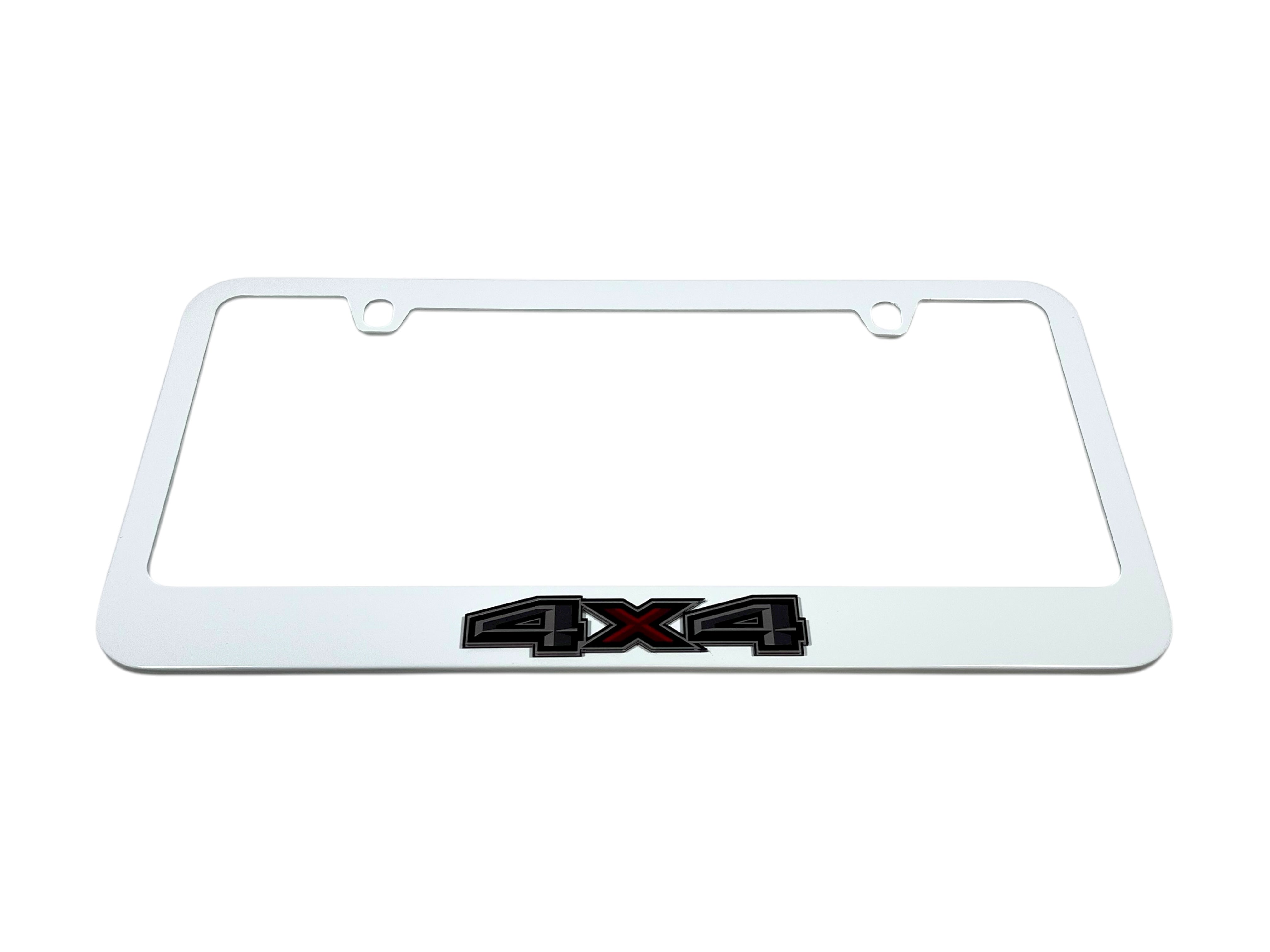 Ford 4X4 White License Plate Frame