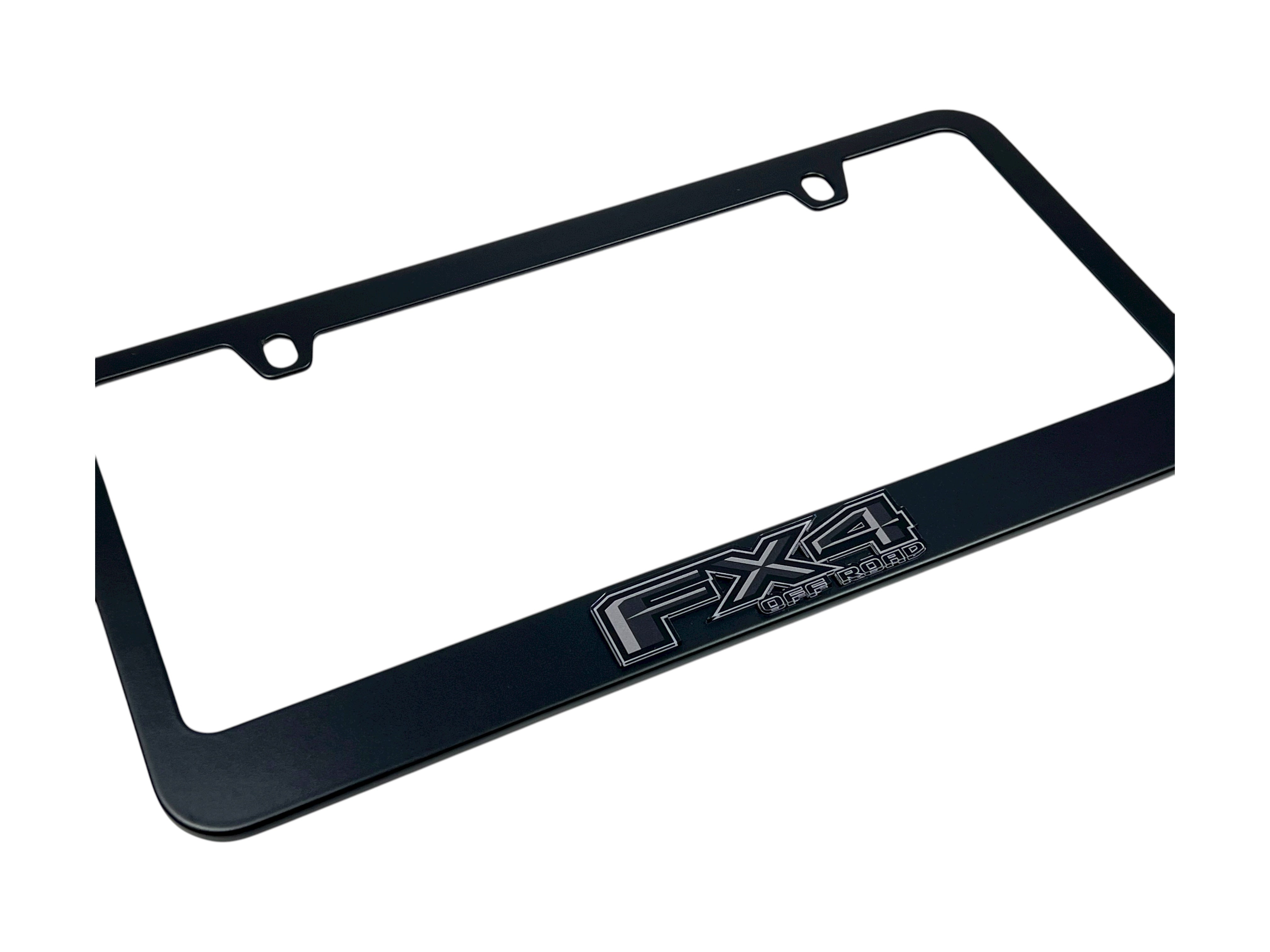 Ford FX4 Monochromatic Black License Plate Frame