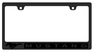 Ford Mustang Blacked Out License Plate Frame