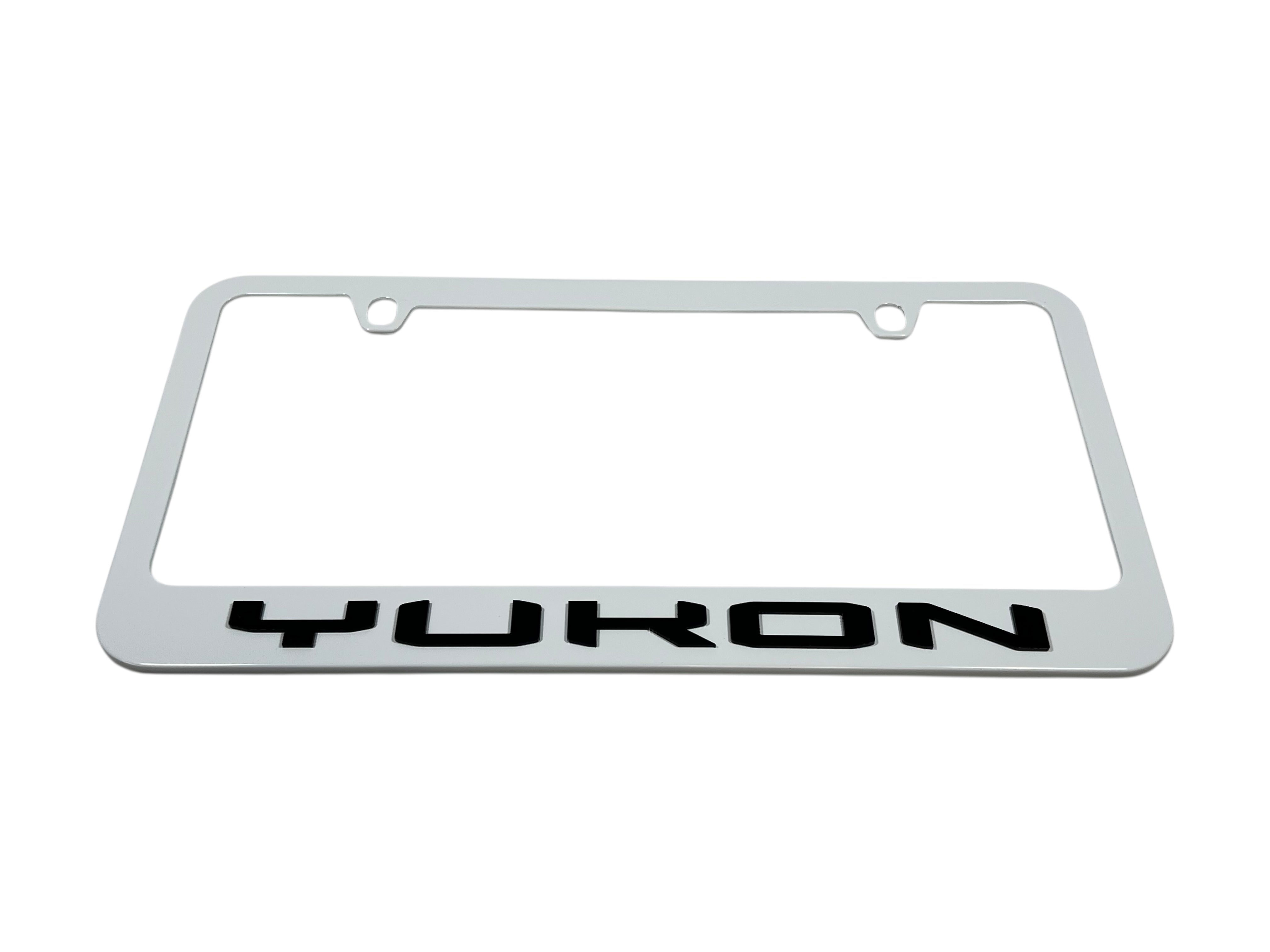 GMC Yukon White License Plate Frame