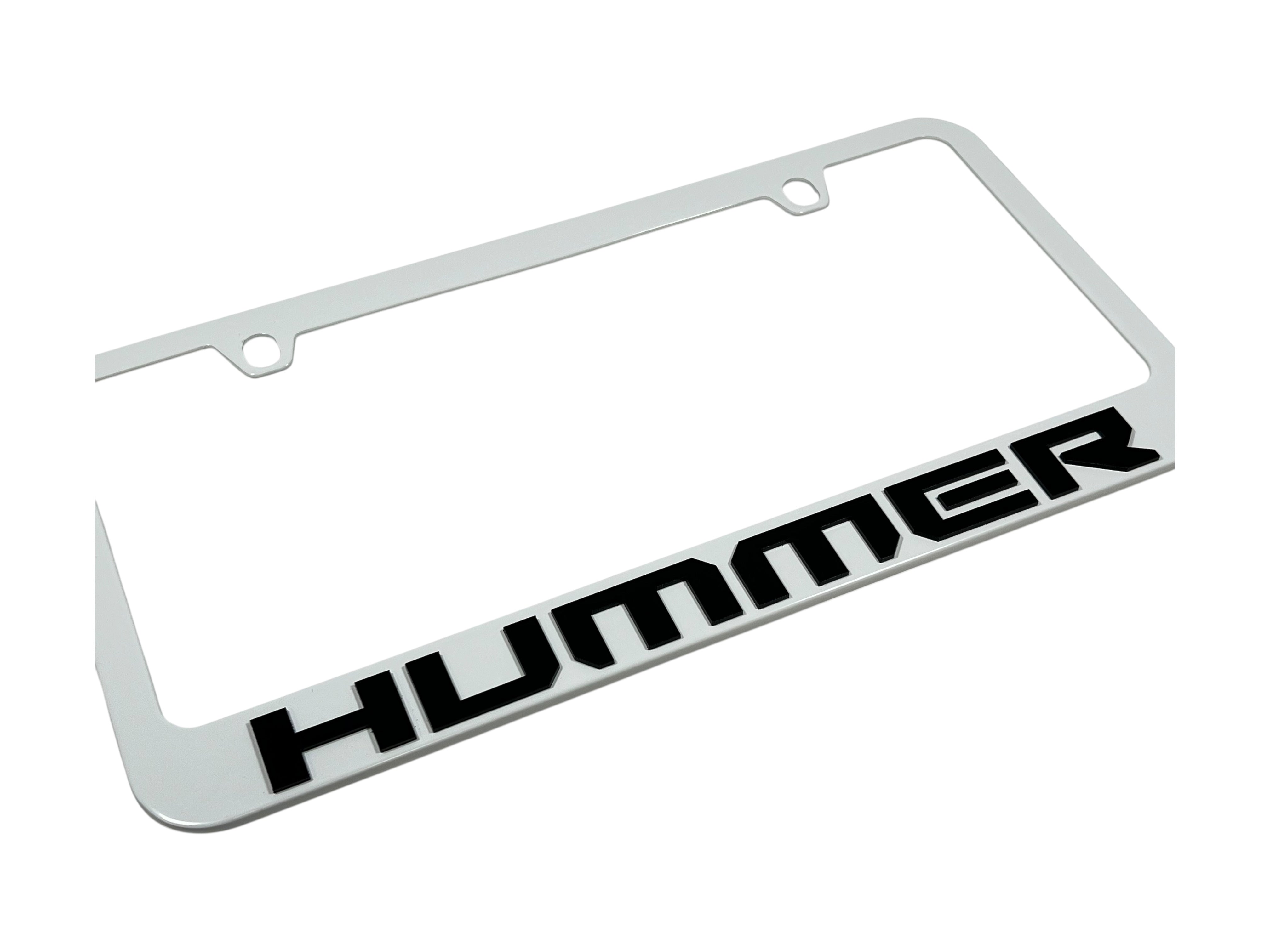 Hummer White License Plate Frame
