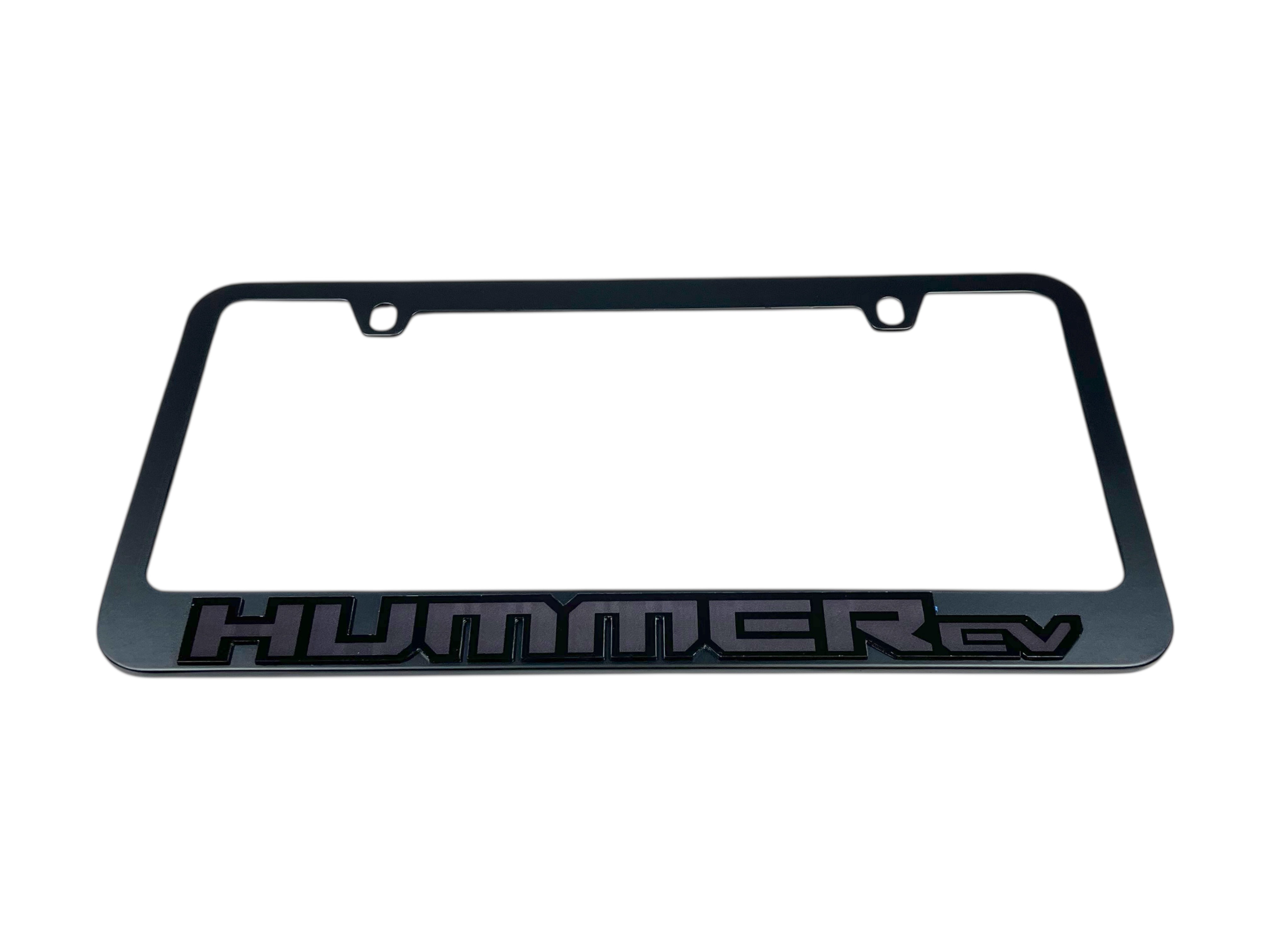 Hummer EV Blacked Out Black License Plate Frame