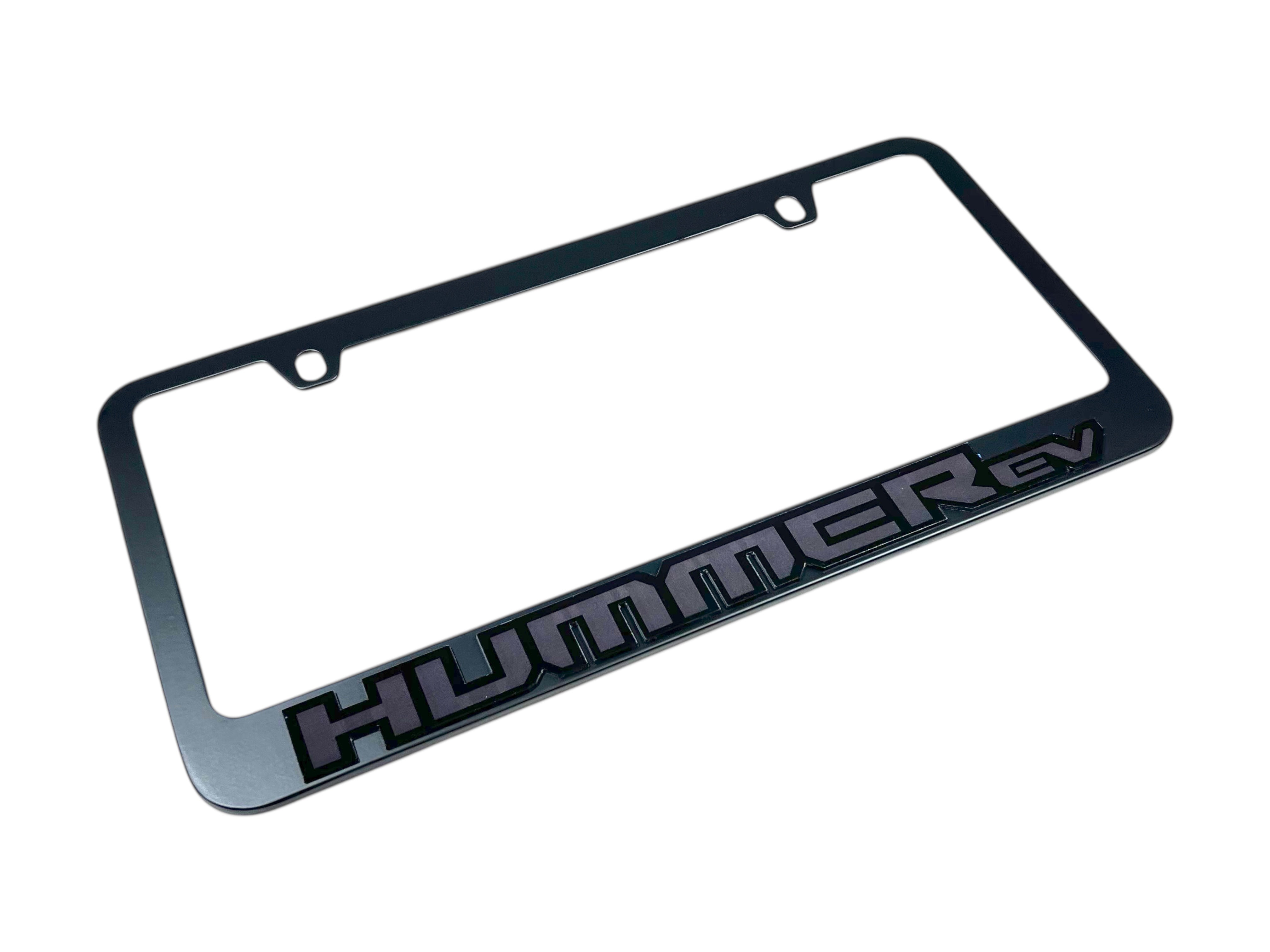 Hummer EV Blacked Out Black License Plate Frame
