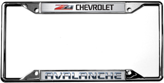 Chevrolet Avalanche Z71 Chrome License Plate Frame