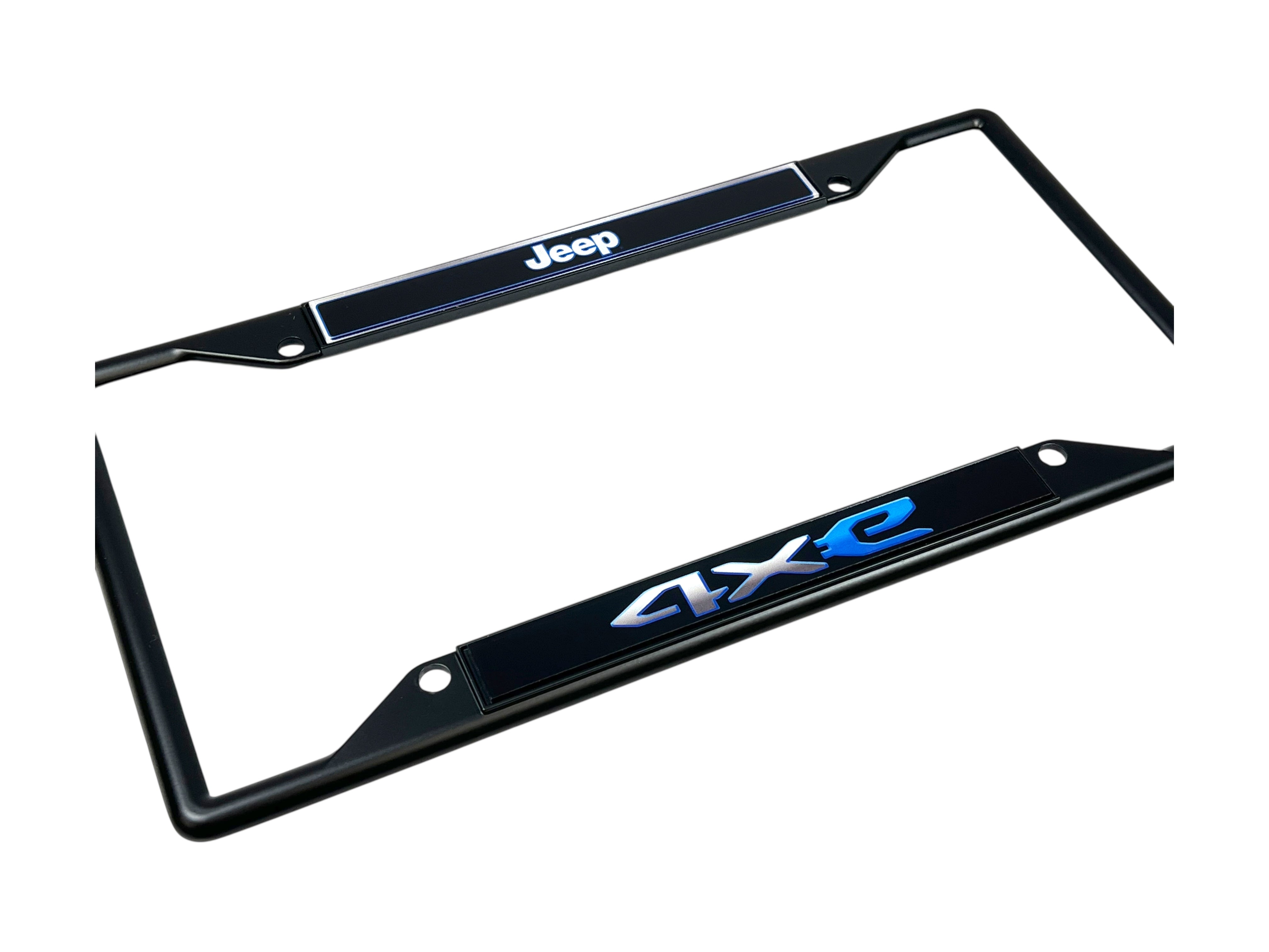 Jeep 4XE Black License Plate Frame