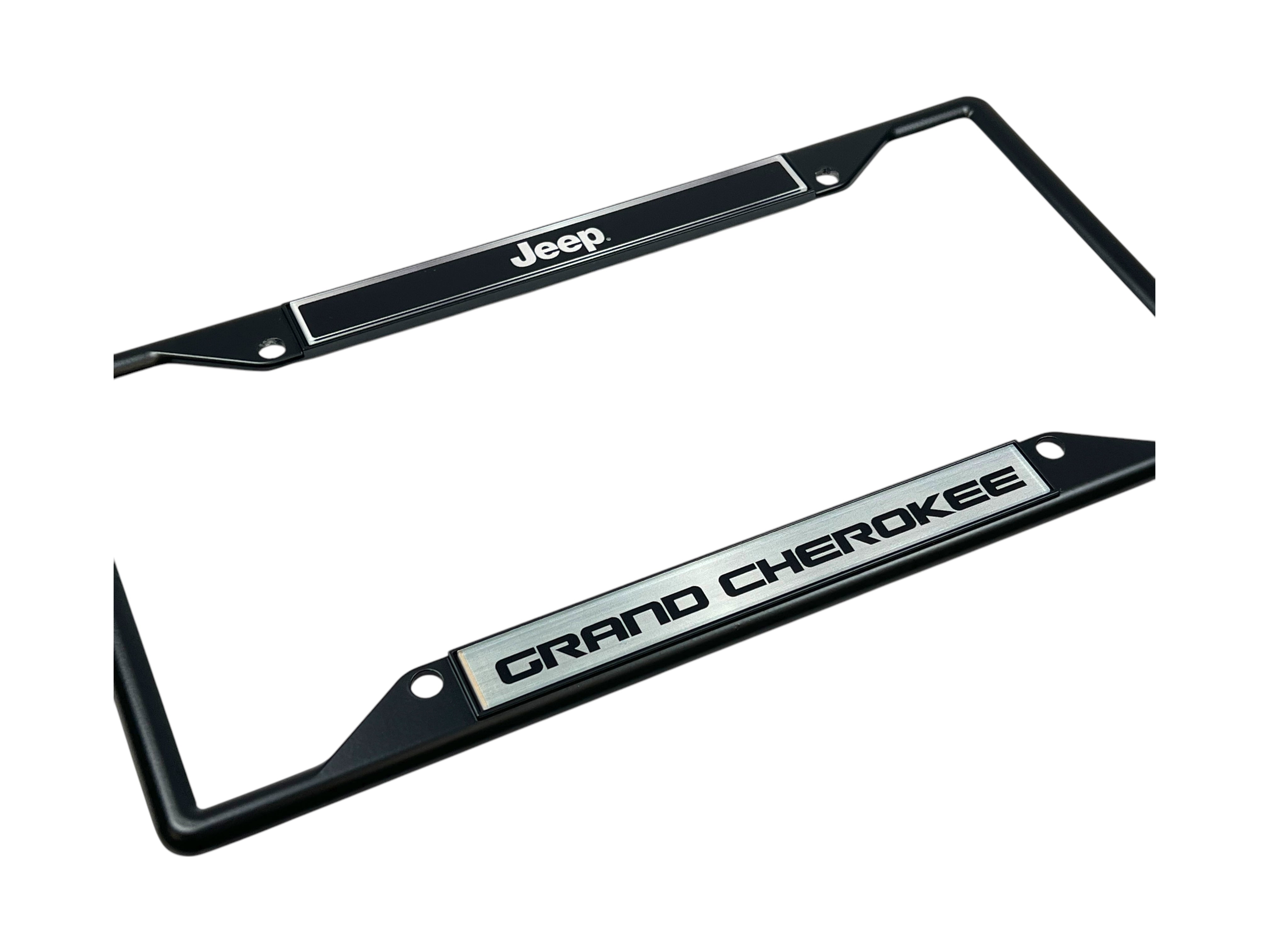 Jeep Grand Cherokee Black License Plate Frame