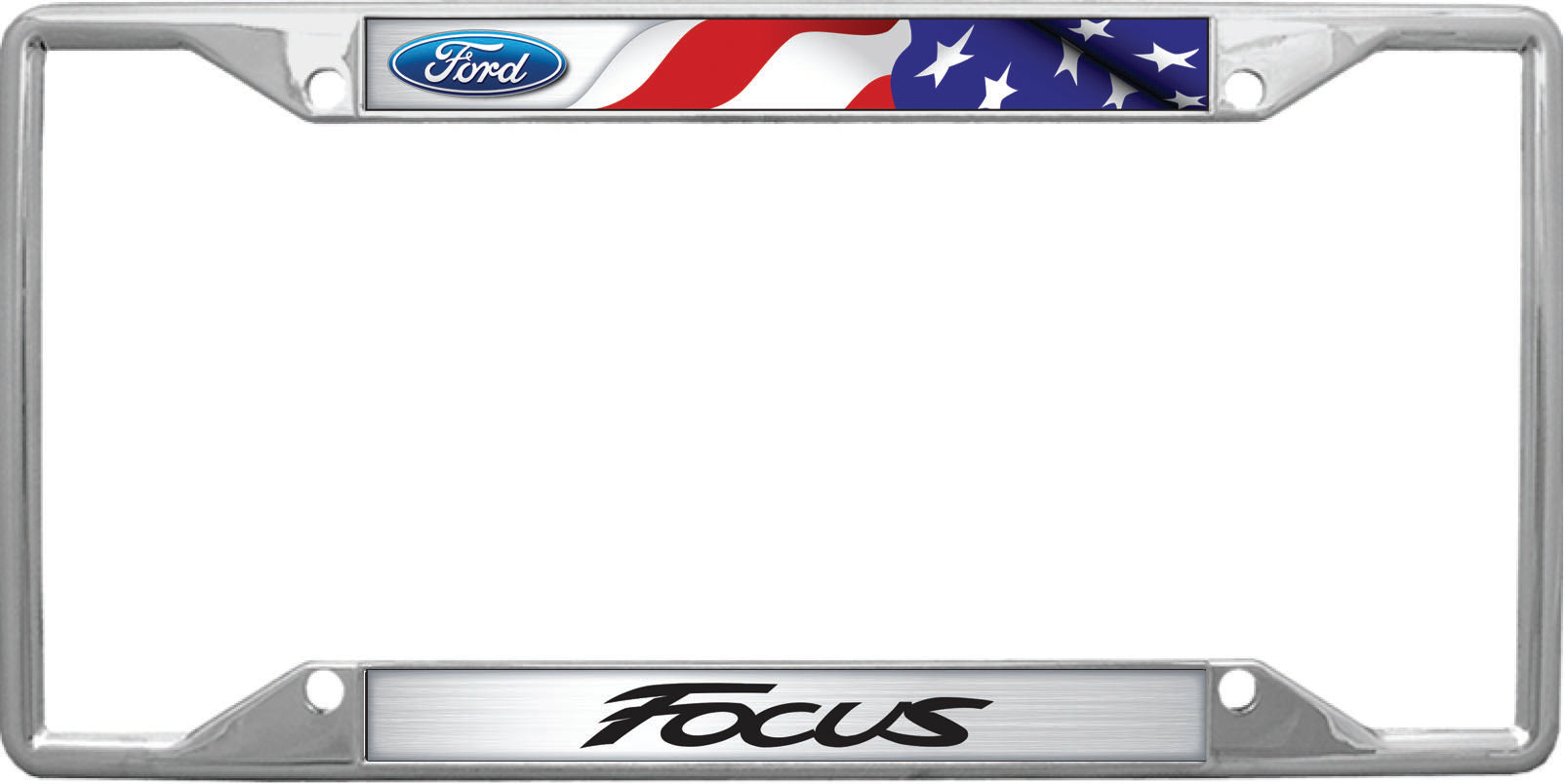 Ford Focus Chrome License Plate Frame