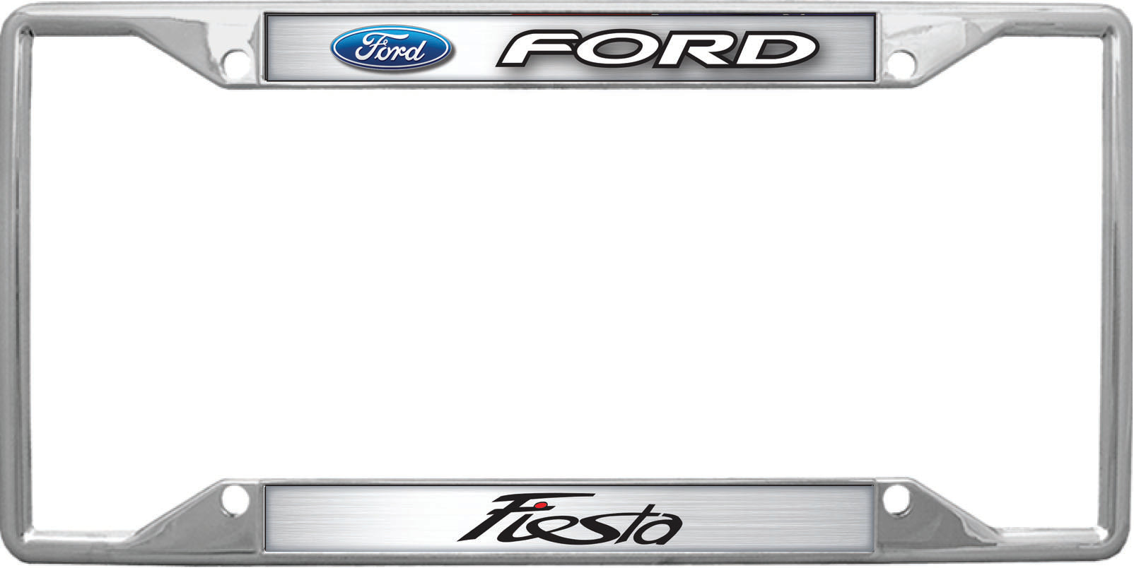 Ford Fiesta Chrome License Plate Frame