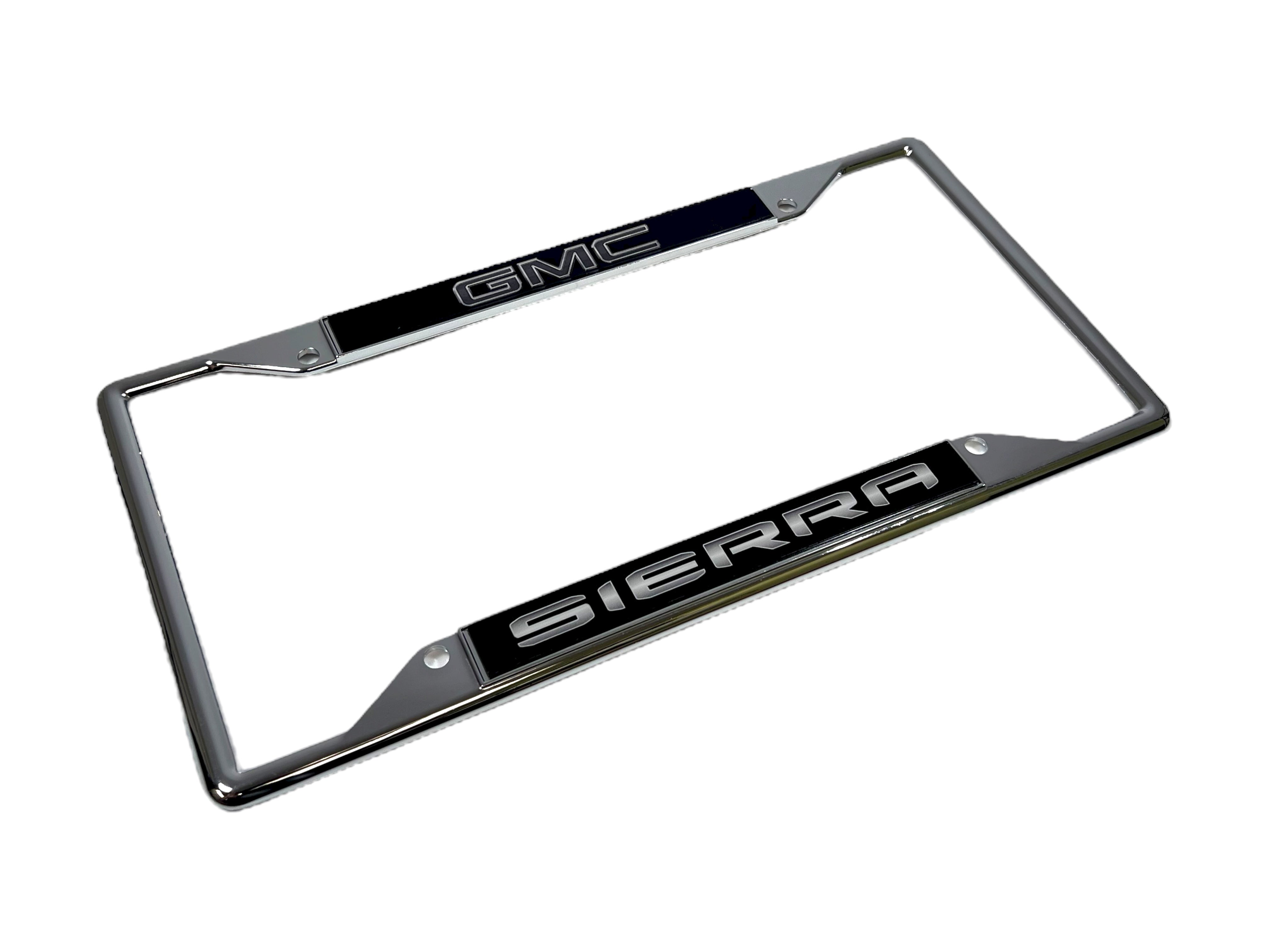 Blacked Out GMC Sierra Chrome License Plate Frame
