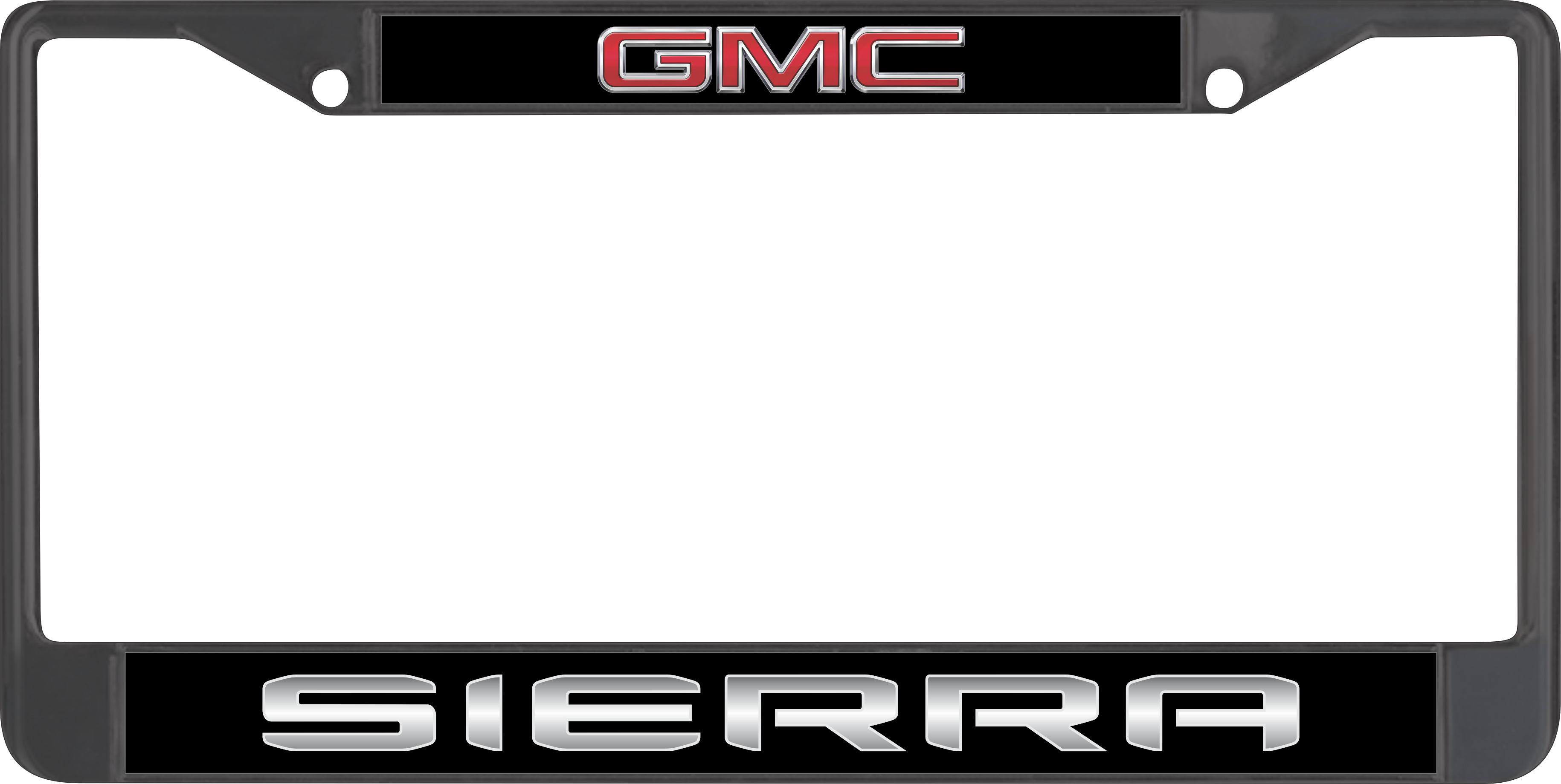 GMC Sierra Black License Plate Frame