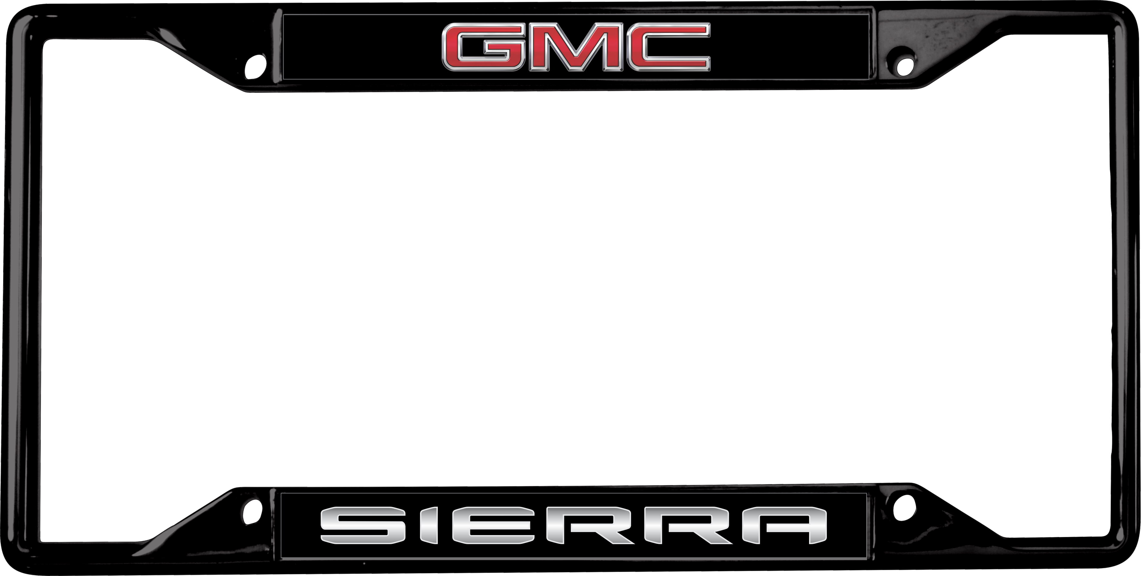 GMC Sierra Black License Plate Frame