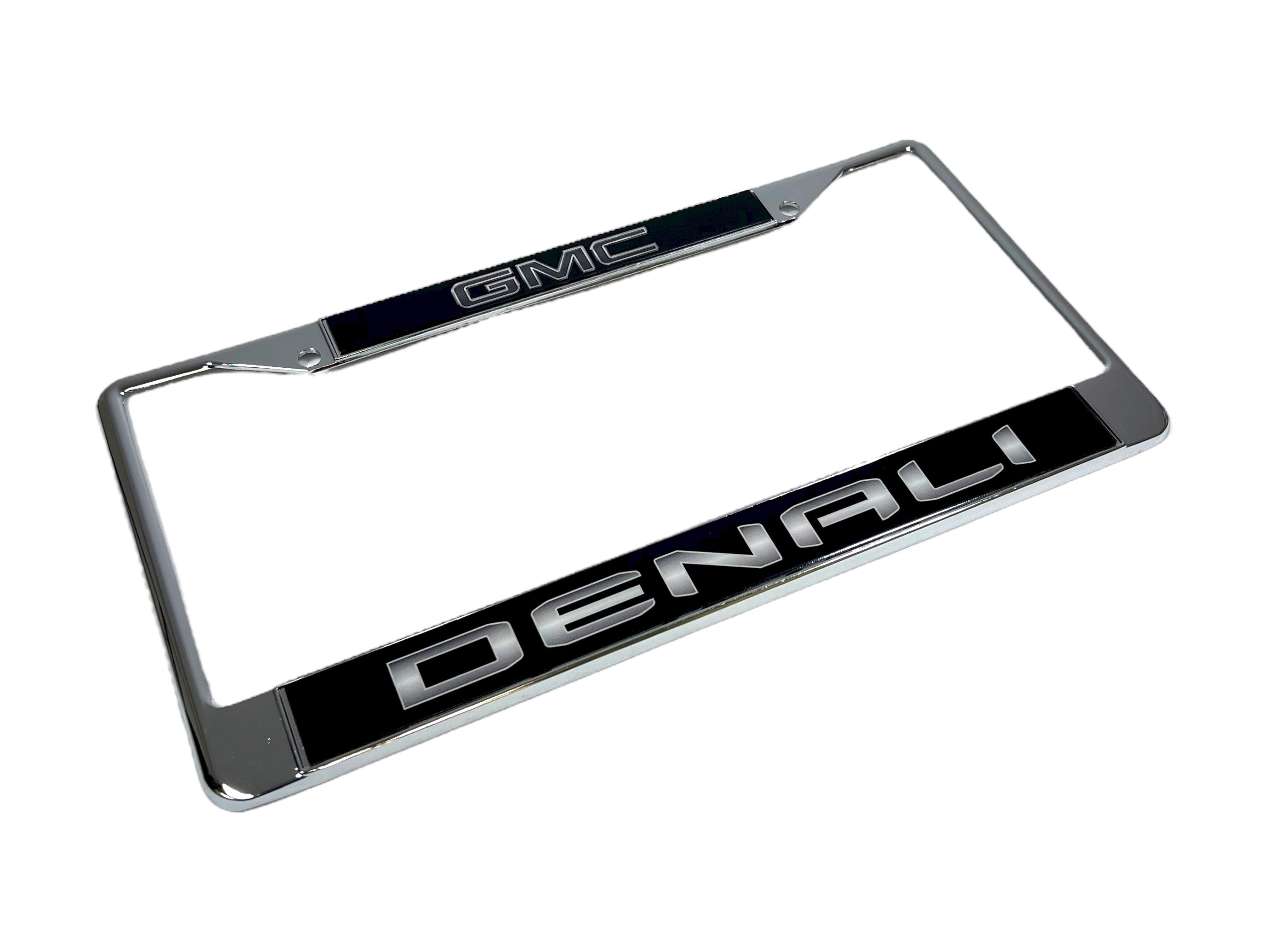 Blacked Out GMC Denali Chrome License Plate Frame
