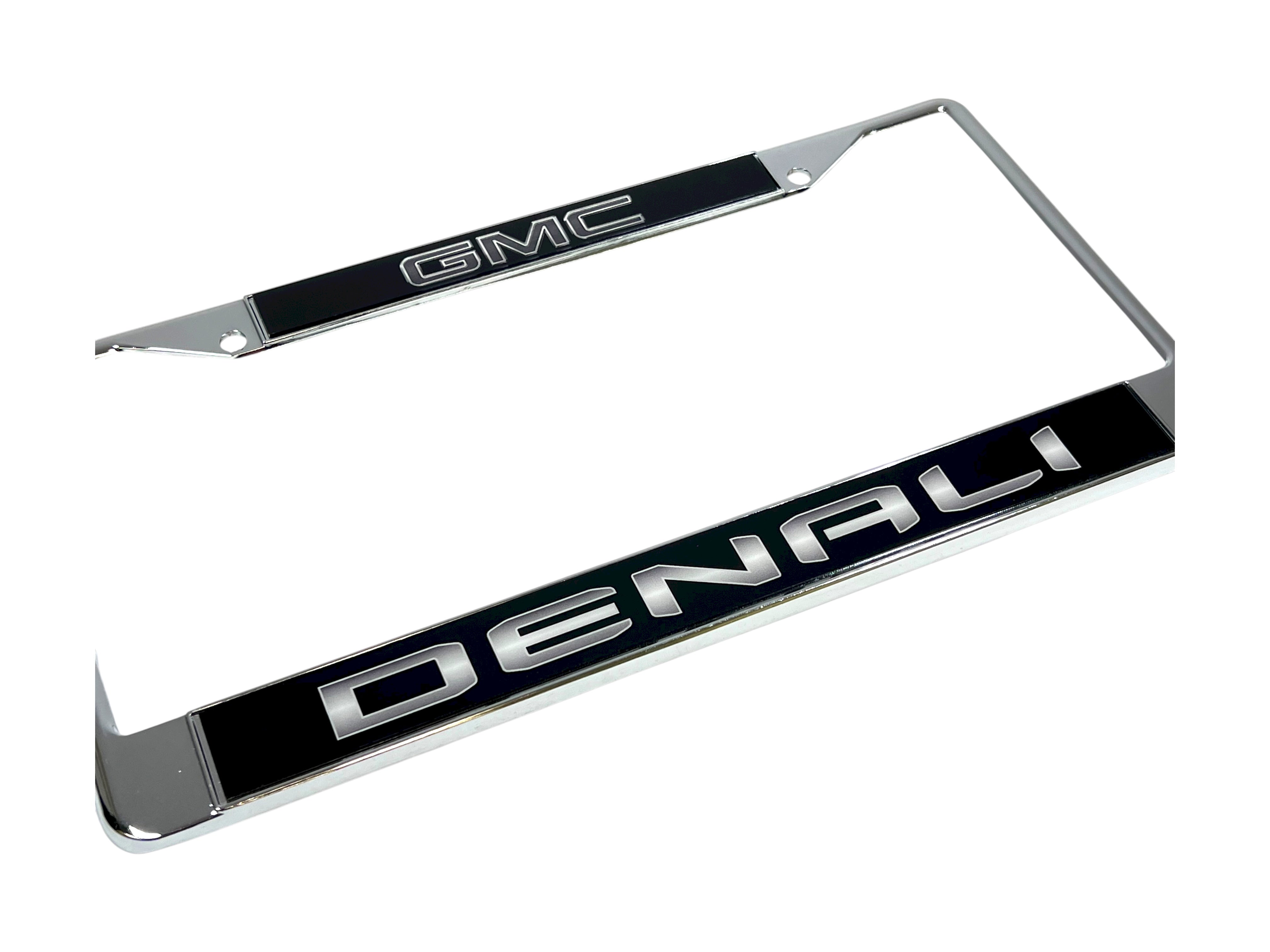 Blacked Out GMC Denali Chrome License Plate Frame