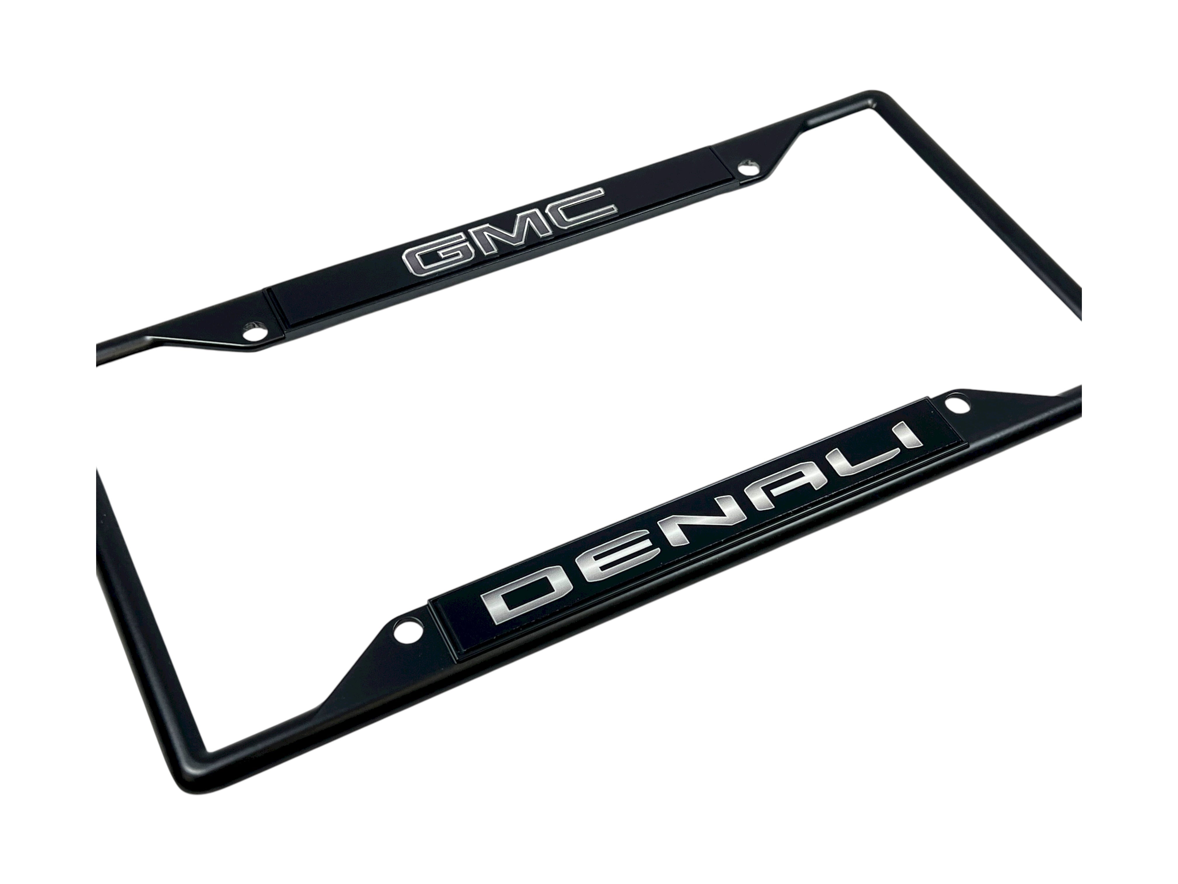 Blacked Out GMC Denali Black License Plate Frame