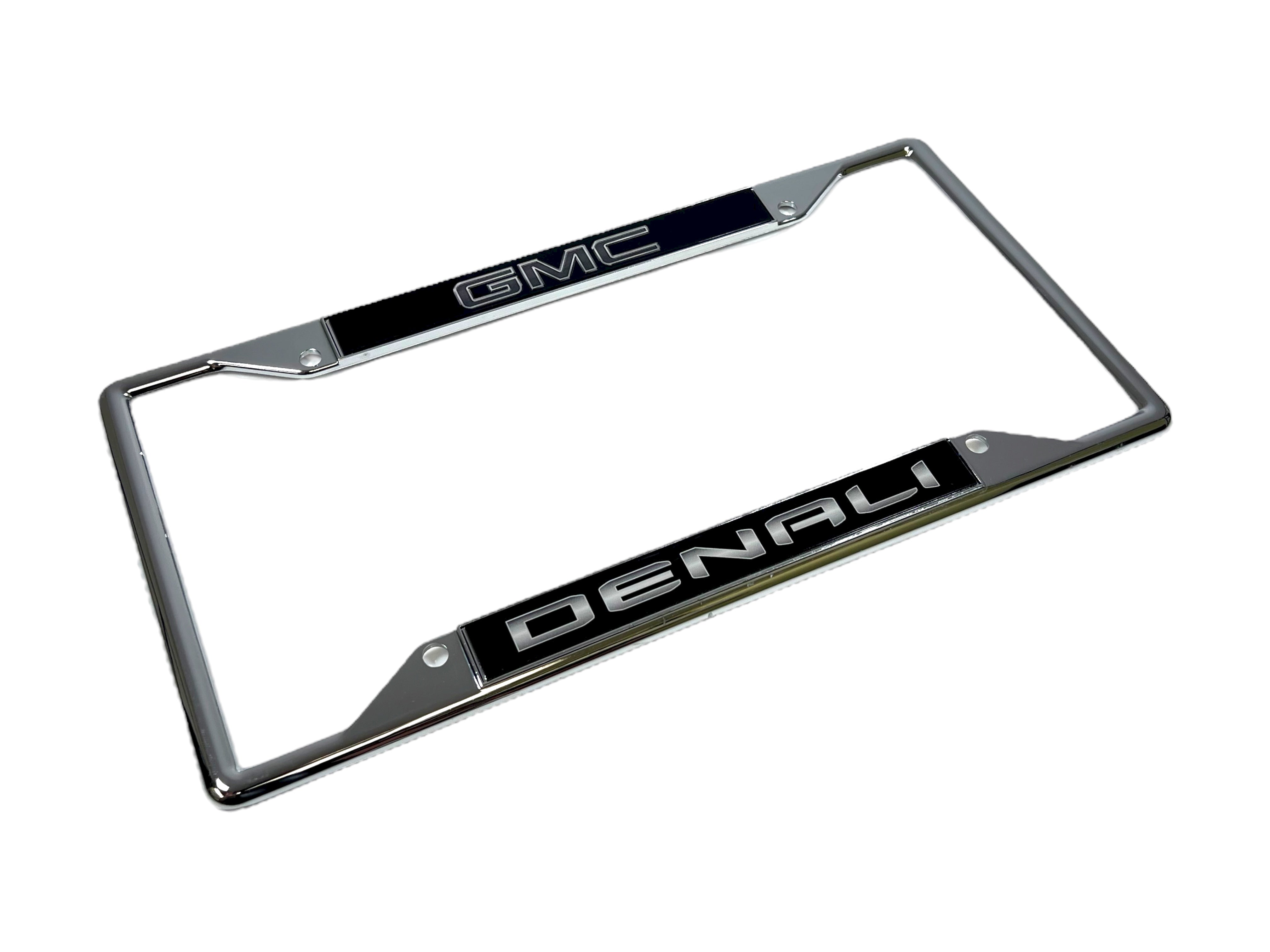 Blacked Out GMC Denali Chrome License Plate Frame