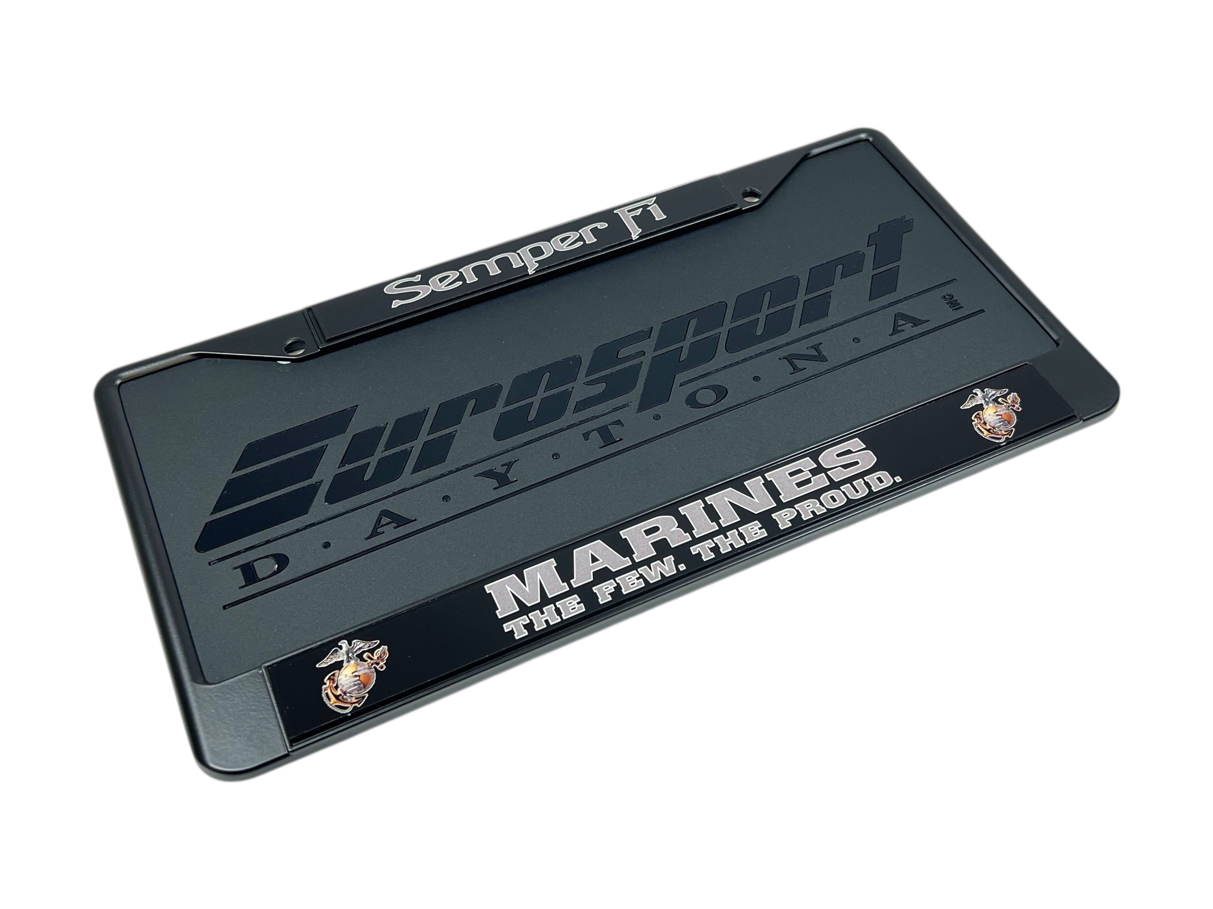 USMC Semper Fi Marines The Few The Proud Black License Plate Frame