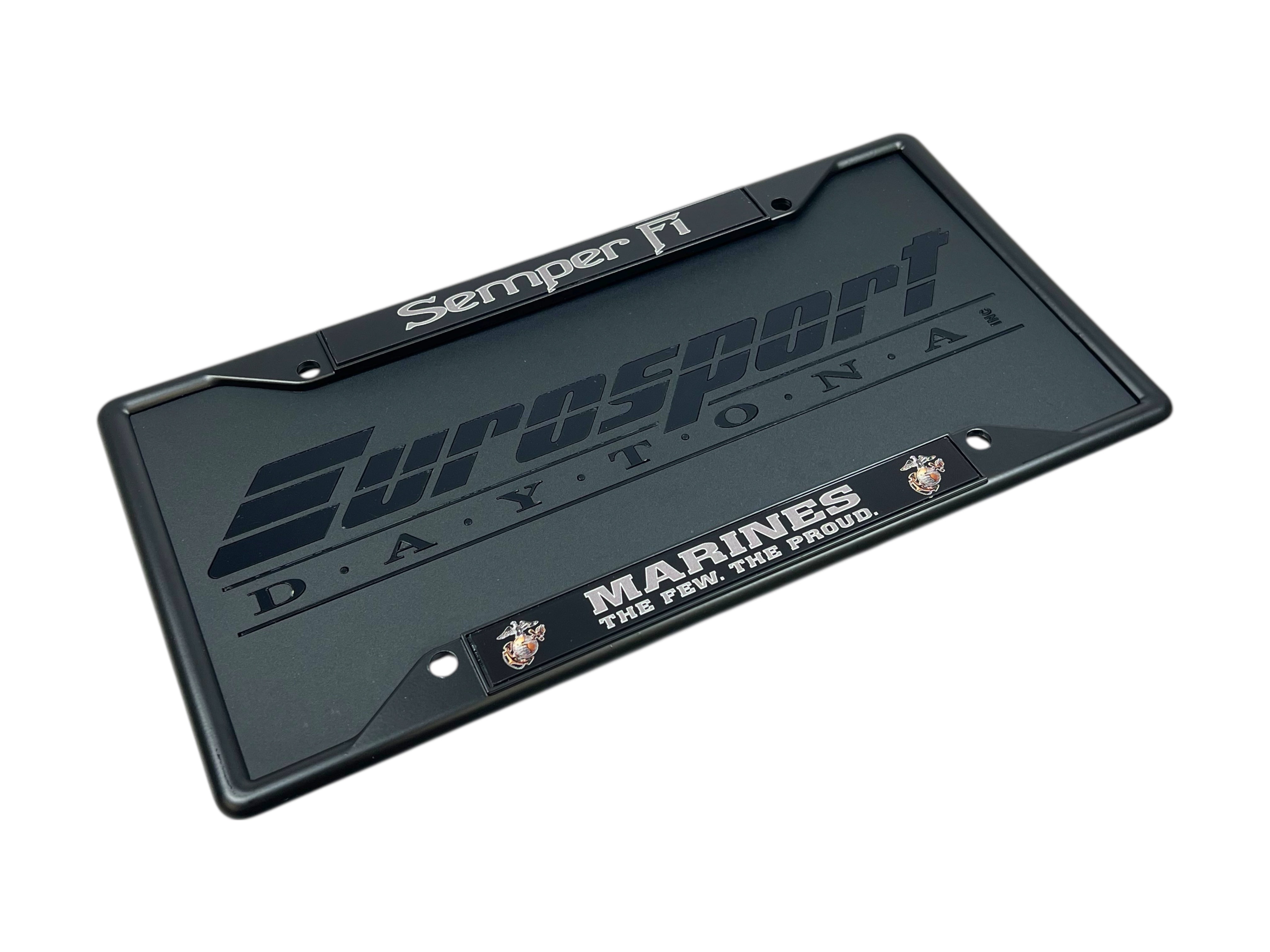 USMC Semper Fi Marines The Few The Proud Black License Plate Frame